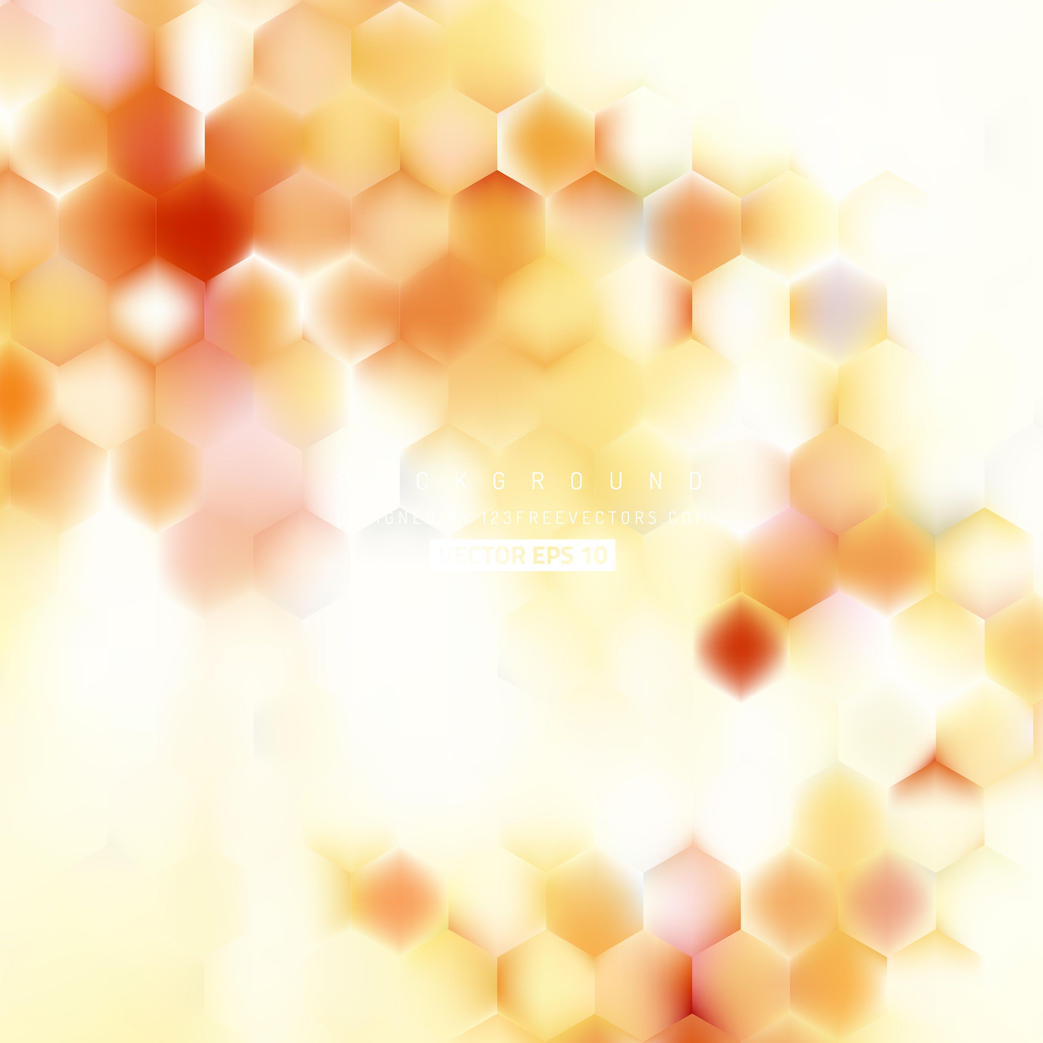 Abstract Light Orange Hexagon Geometric BackgroundFreevectors