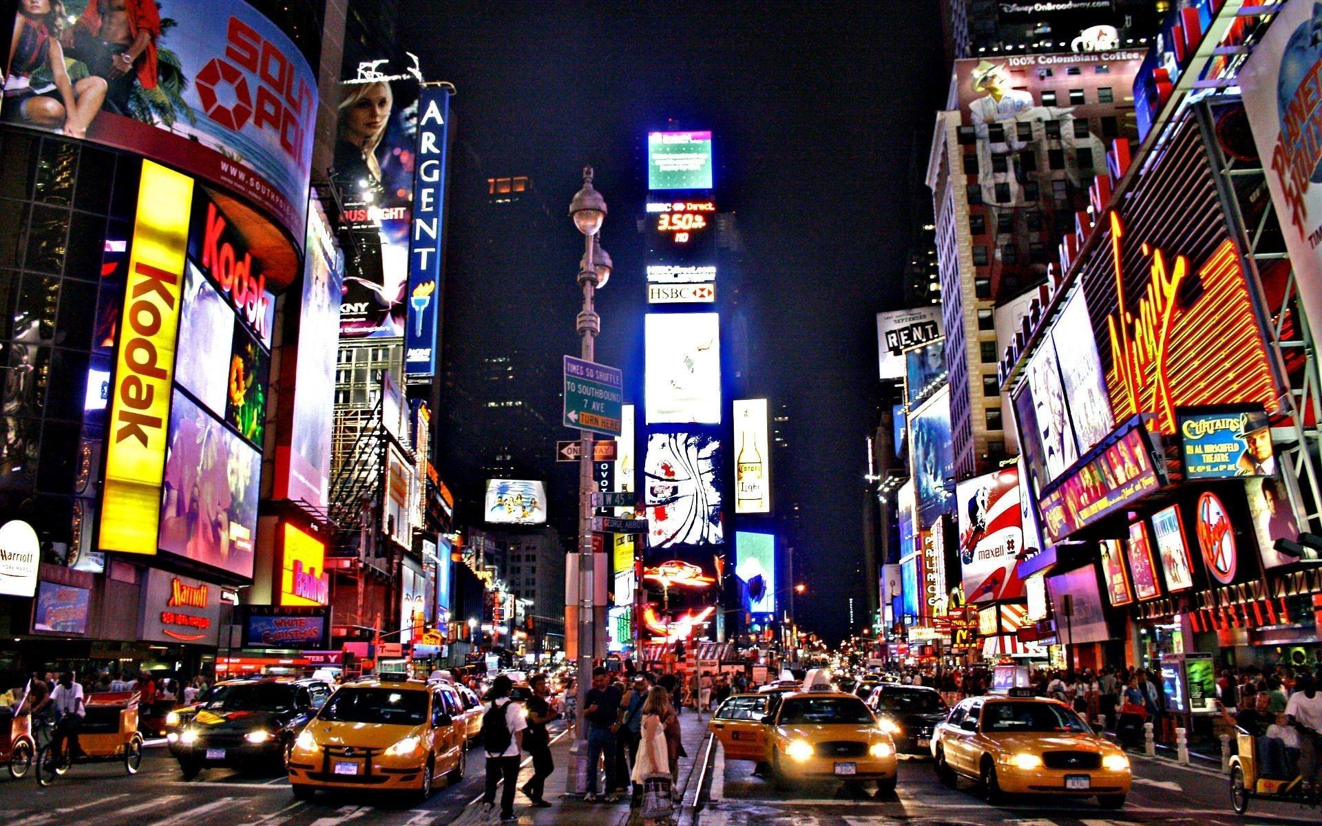 Top New York Streets At Night Wallpaper FULL HD 1080p For PC