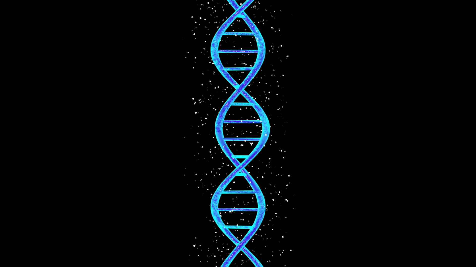 Animated DNA chain. Black background Stock Video Footage