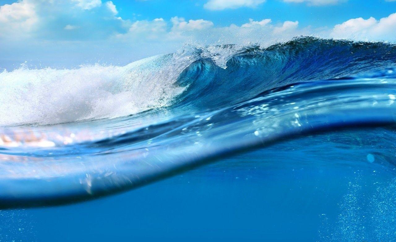 Misc: Splash Wave Sea Blue Ocean Sky Best Wallpaper for HD 16:9