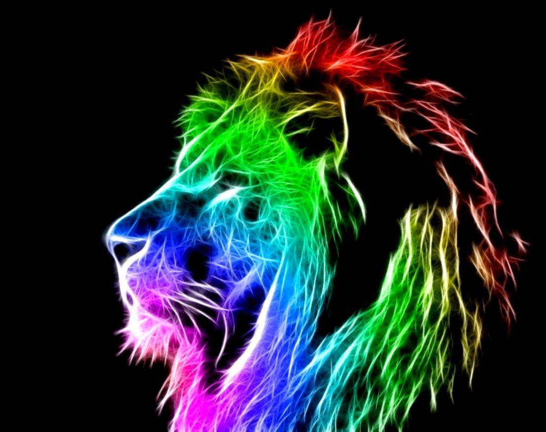 Cool Lion Colorful Wallpaper HD Desktop. Best Image Background