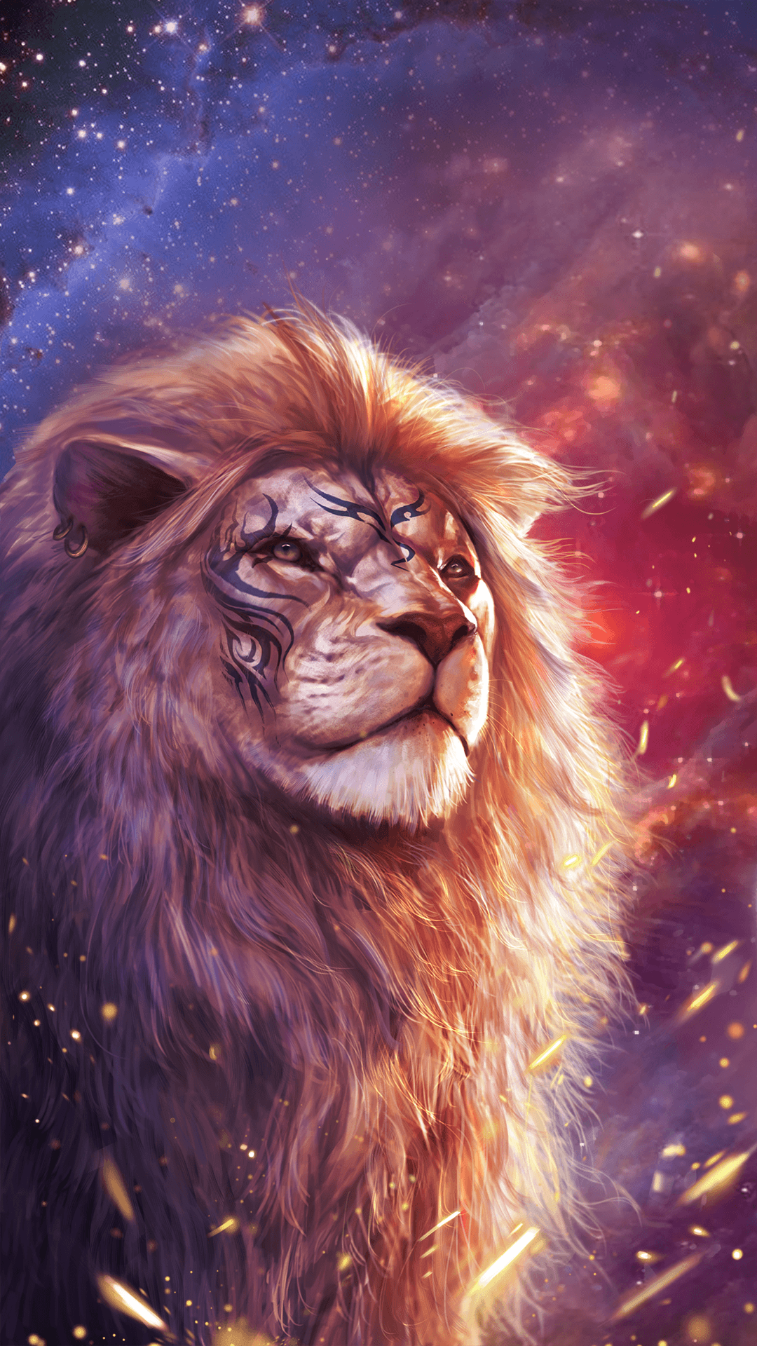 Cool lion wallpaper with totem tattoo!. Android live wallpaper