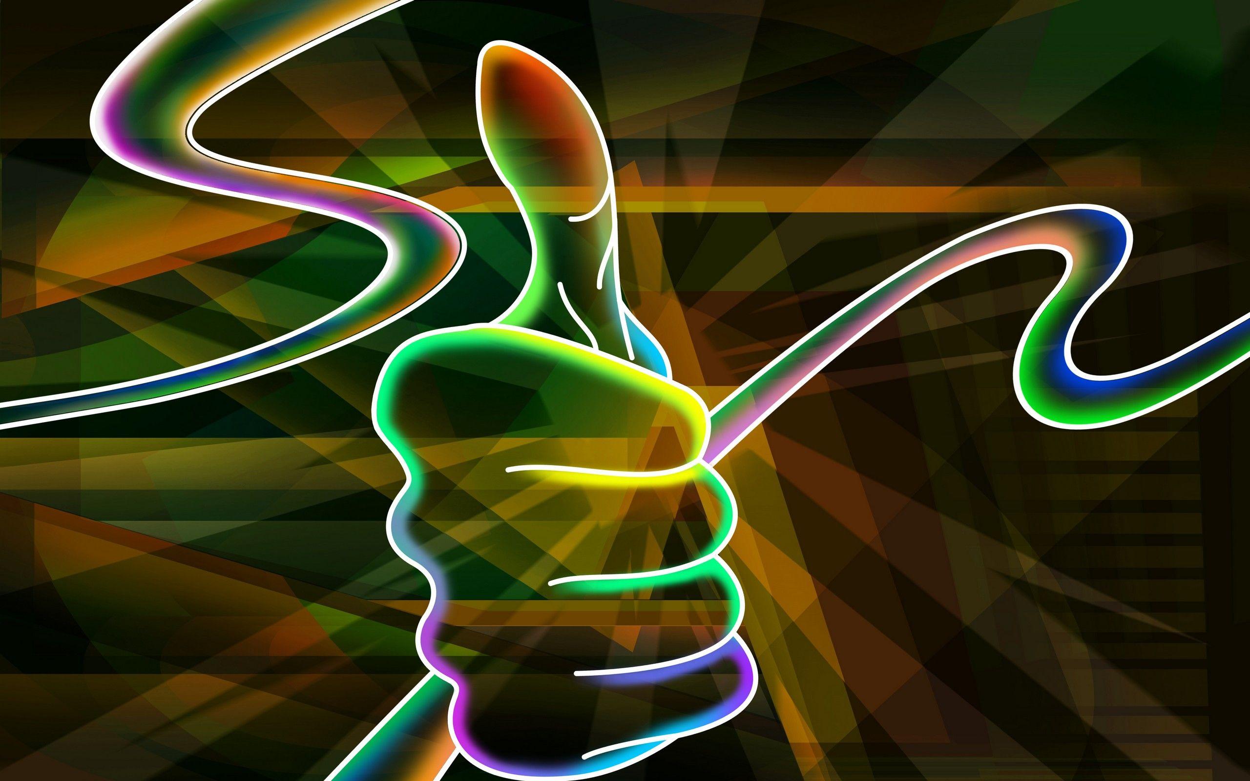 Colorful 3D Victory Sign #Picture
