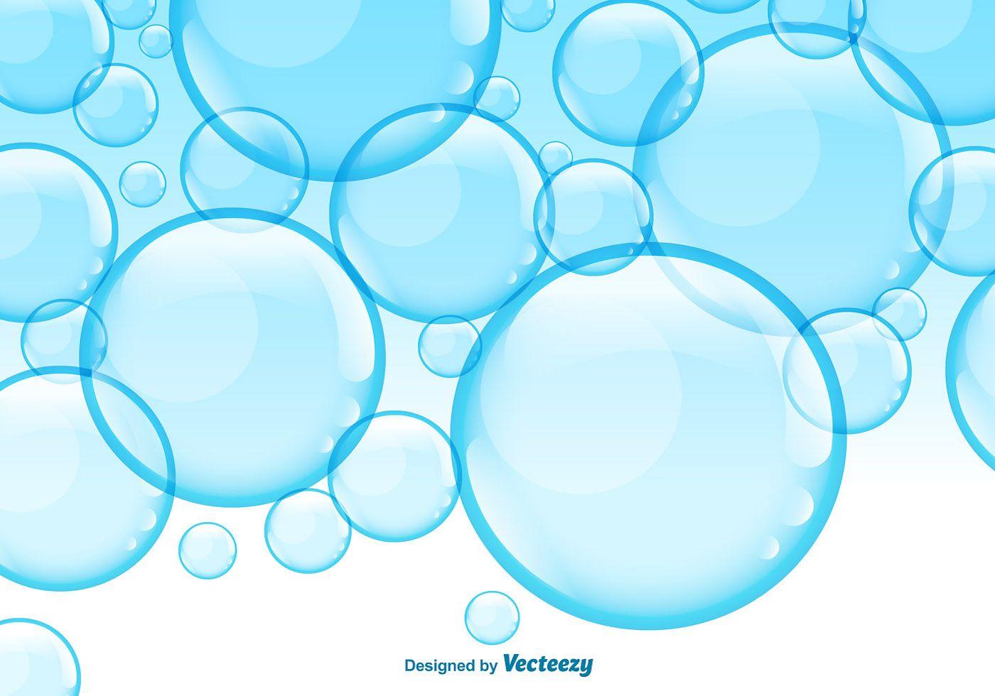 Vector Soap Blue Bubbles Background Free Vector Art