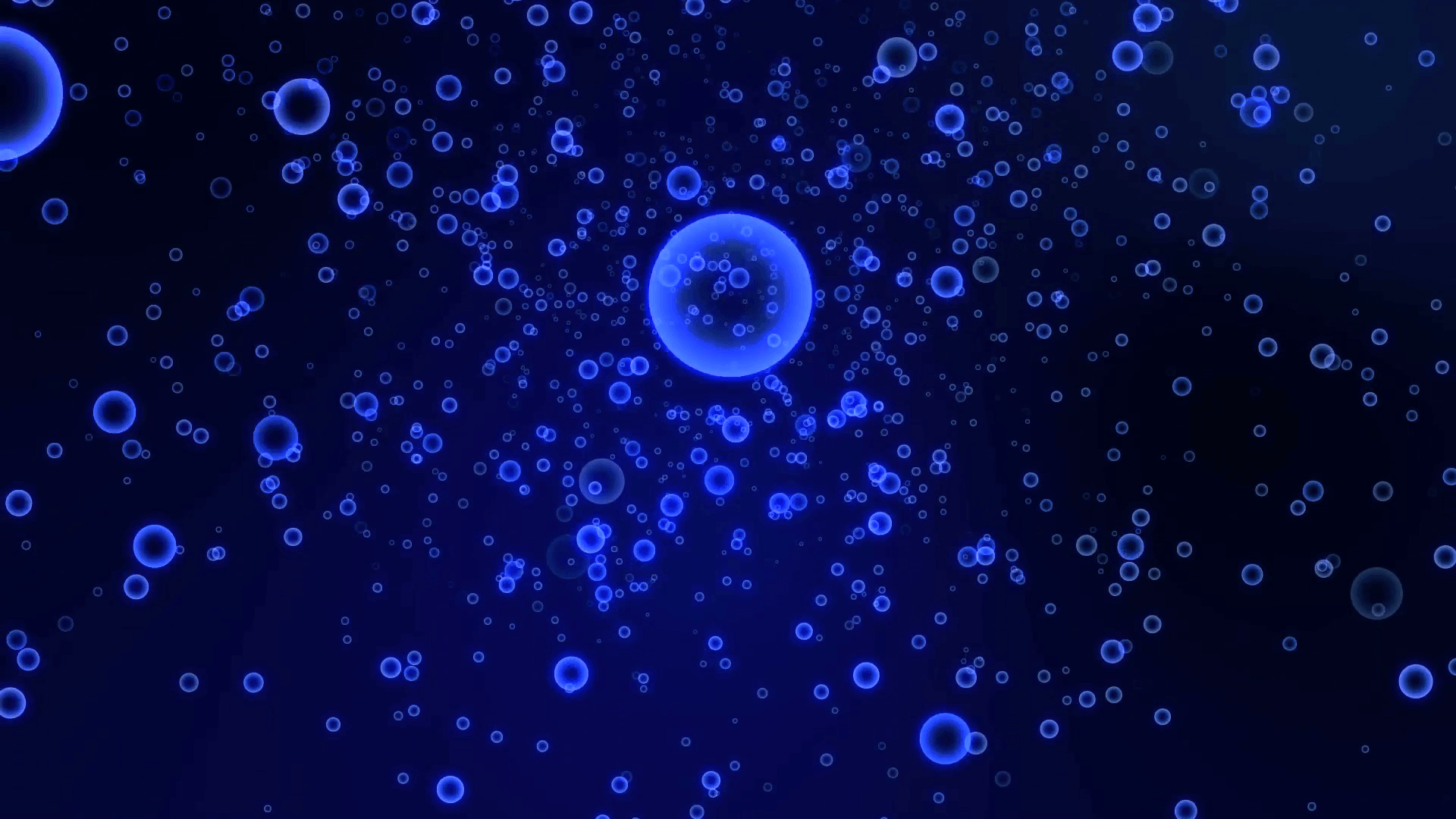 Dark Blue Bubbles Motion Background