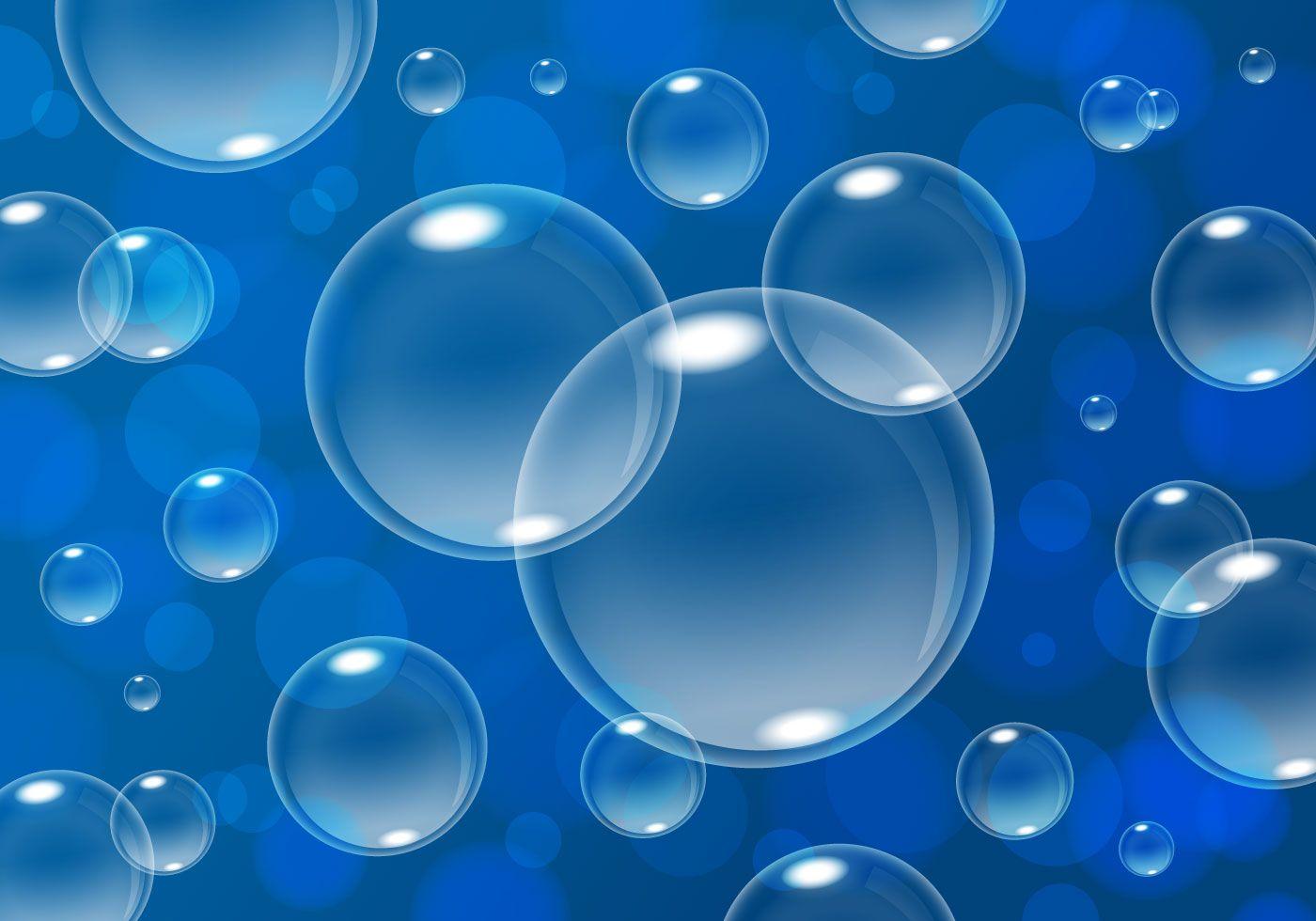 Blue Bubble Background Vector Free Vector Art, Stock