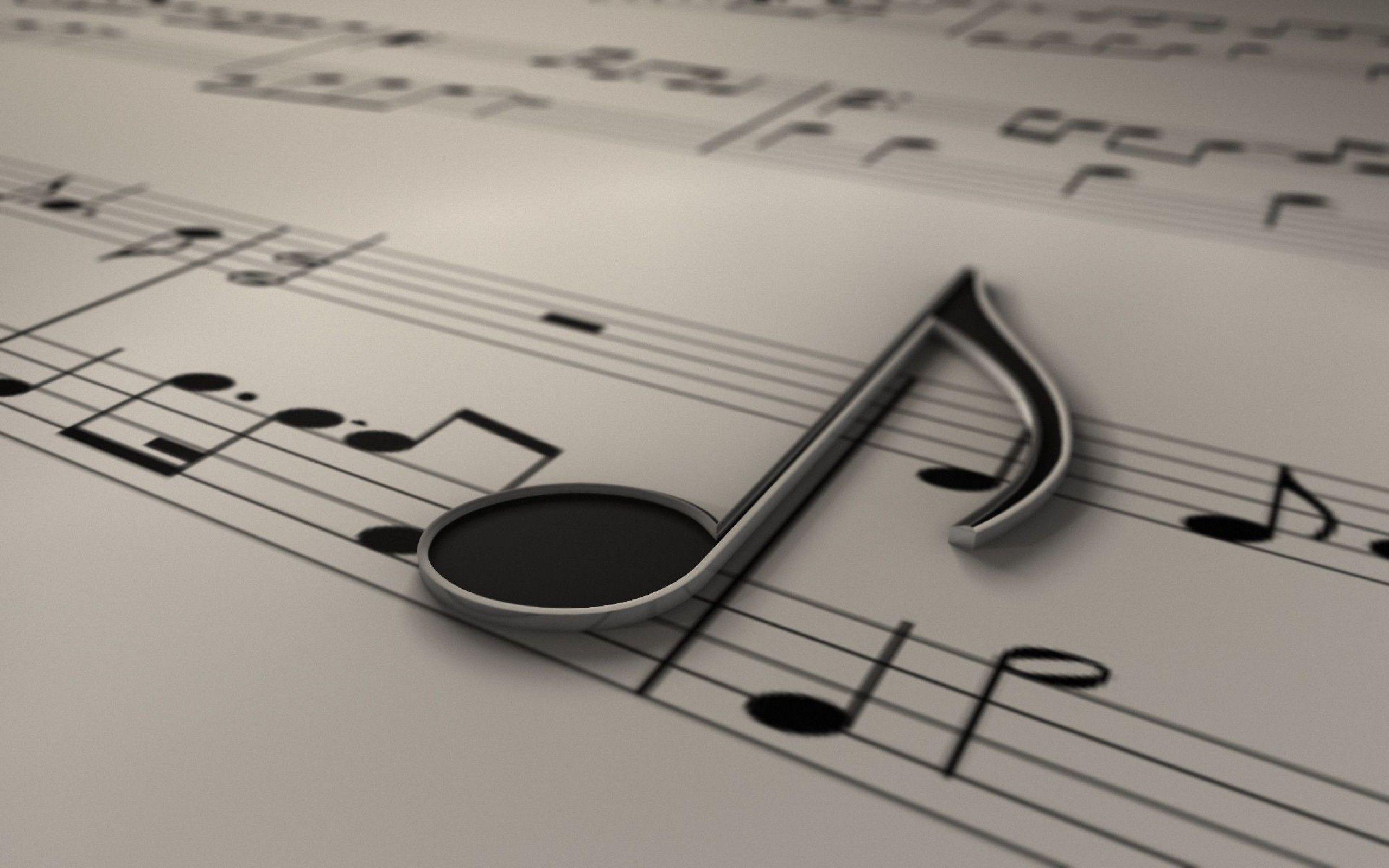 Music Notes Background Black And Whit HD Wallpaper, Background Image