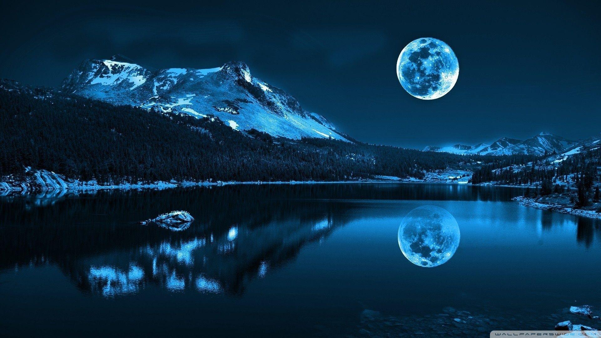 Moonlight Night HD desktop wallpaper, Widescreen, High