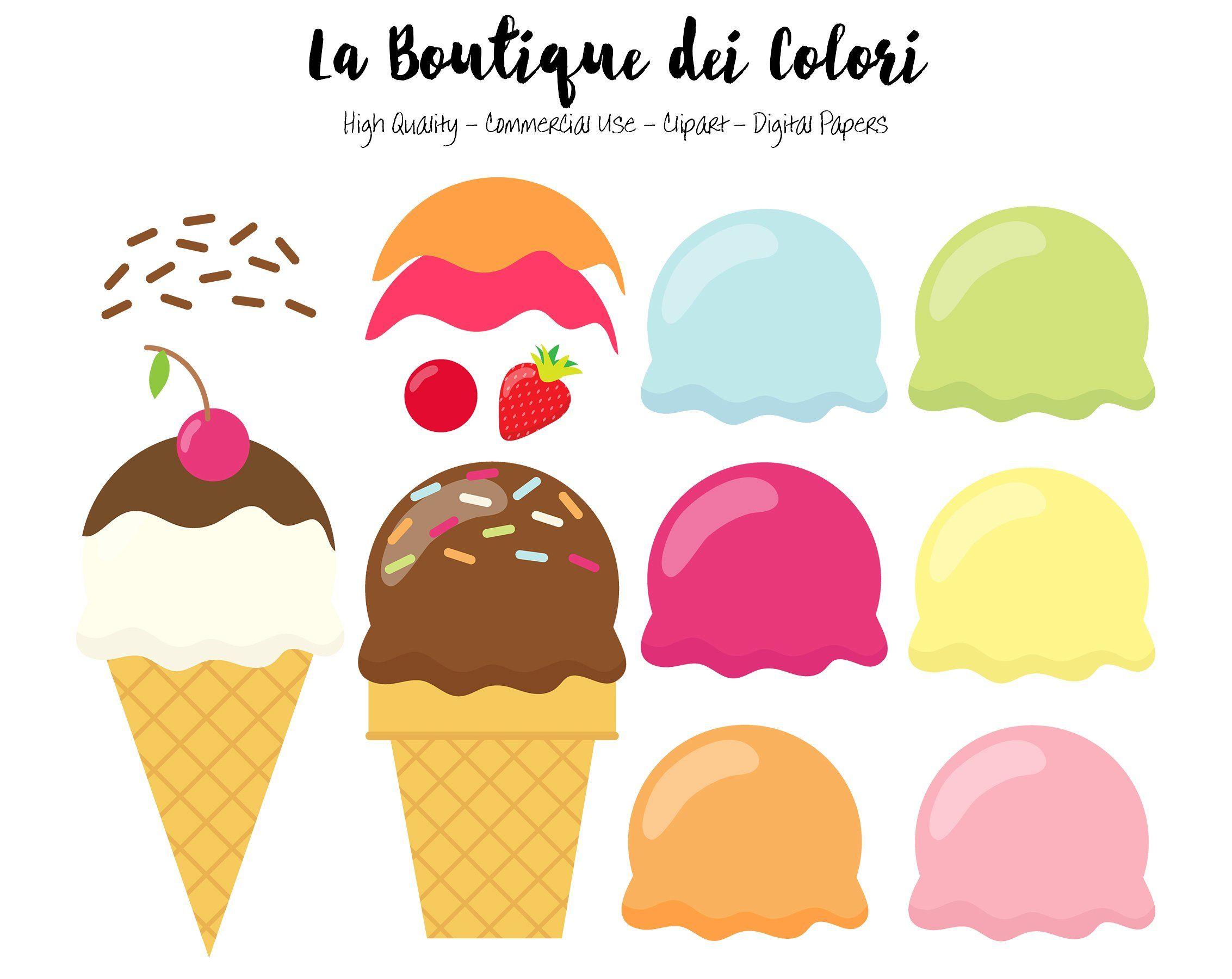 Make your own Ice cream Clipart Illustrations Creative Market