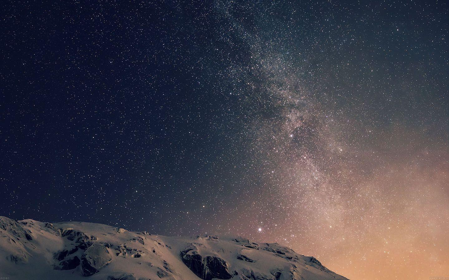 Wallpaper Apple Ios8 Iphone6 Plus Official Dark Starry Night