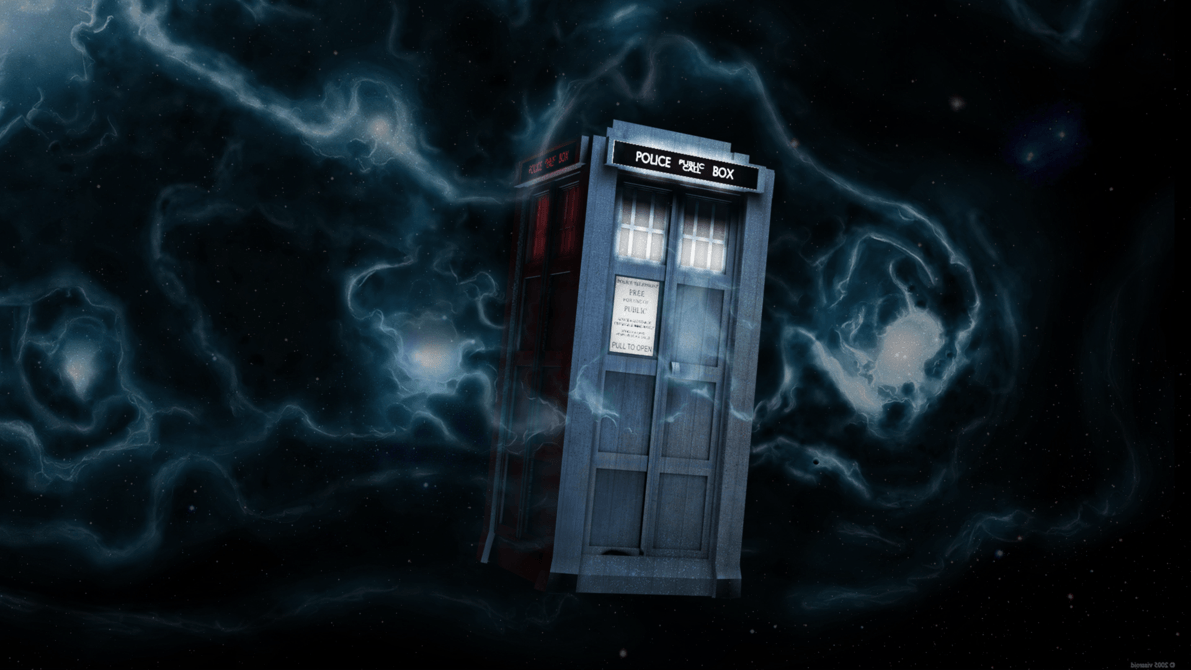 Tardis suspended in space Wallpaper