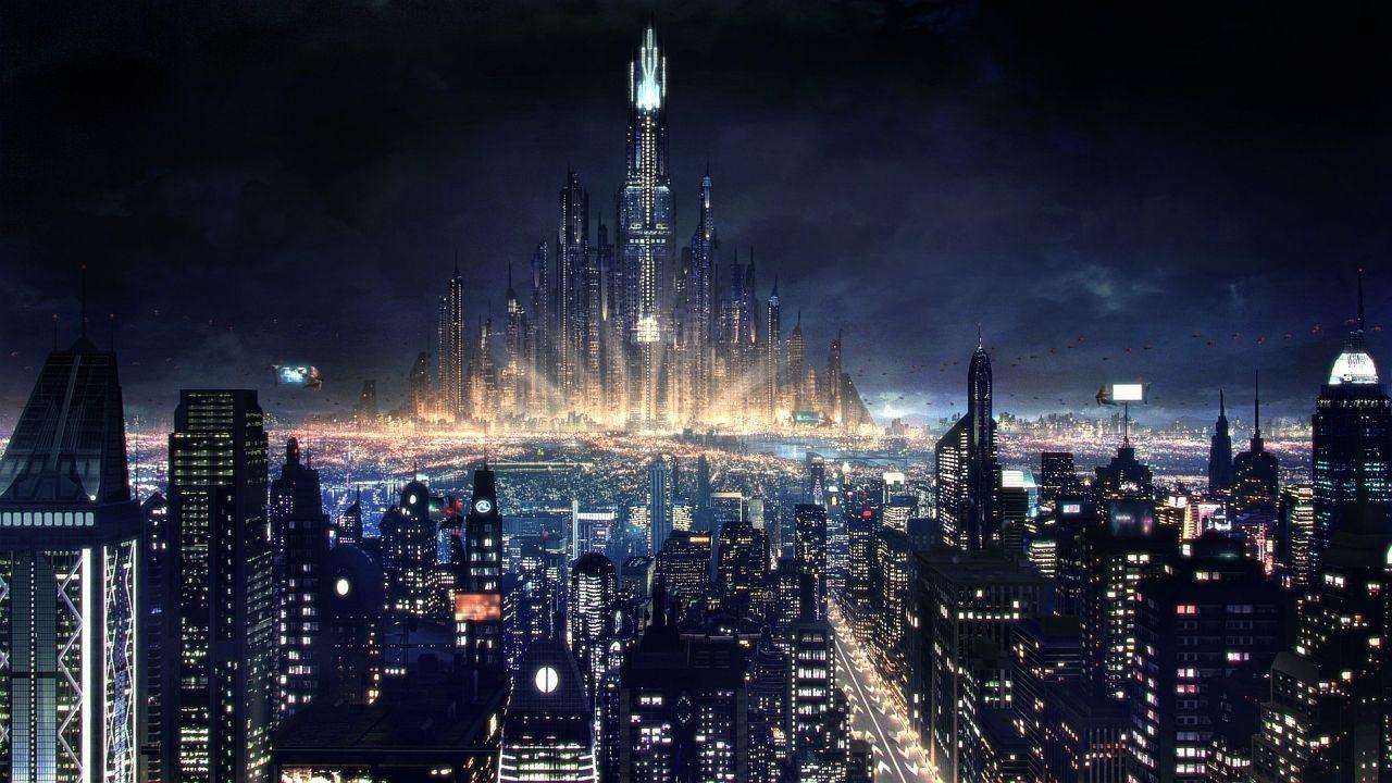 Future City Skyline Night [1280x720]. Beautiful Wallpaper