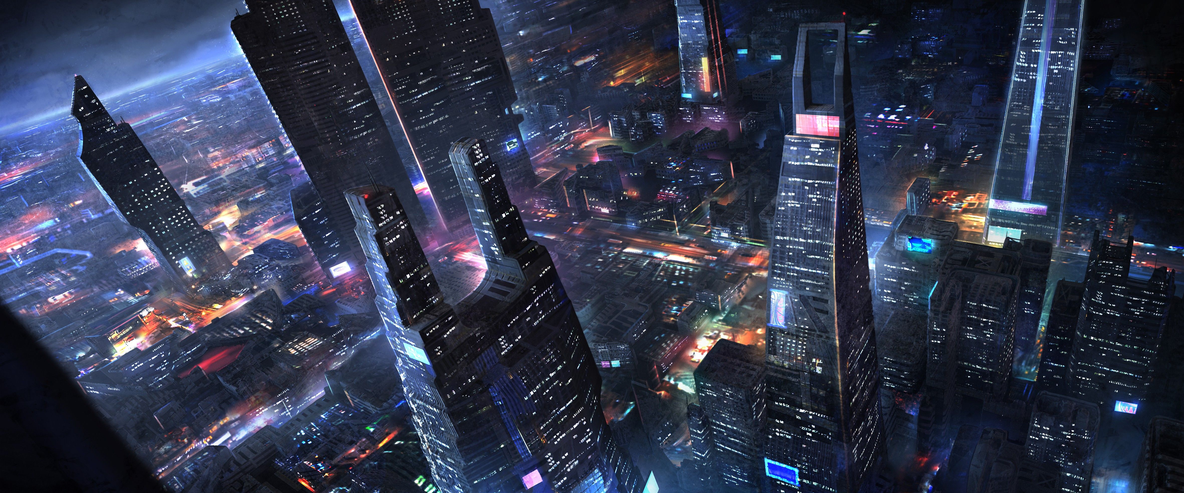 science fiction, #futuristic city, #artwork, #futuristic, #cityscape