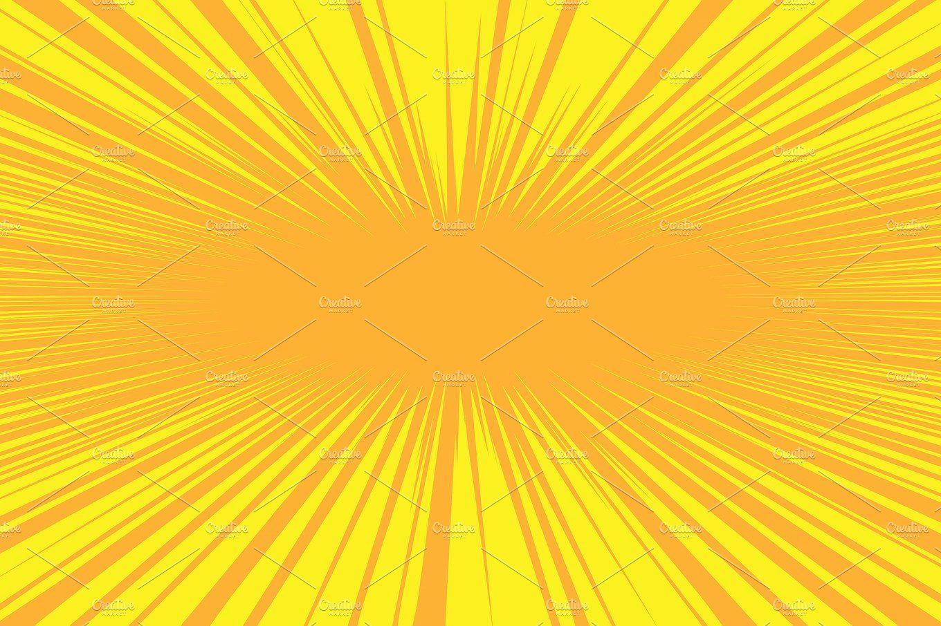 Orange rays pop art comic background Textures Creative Market