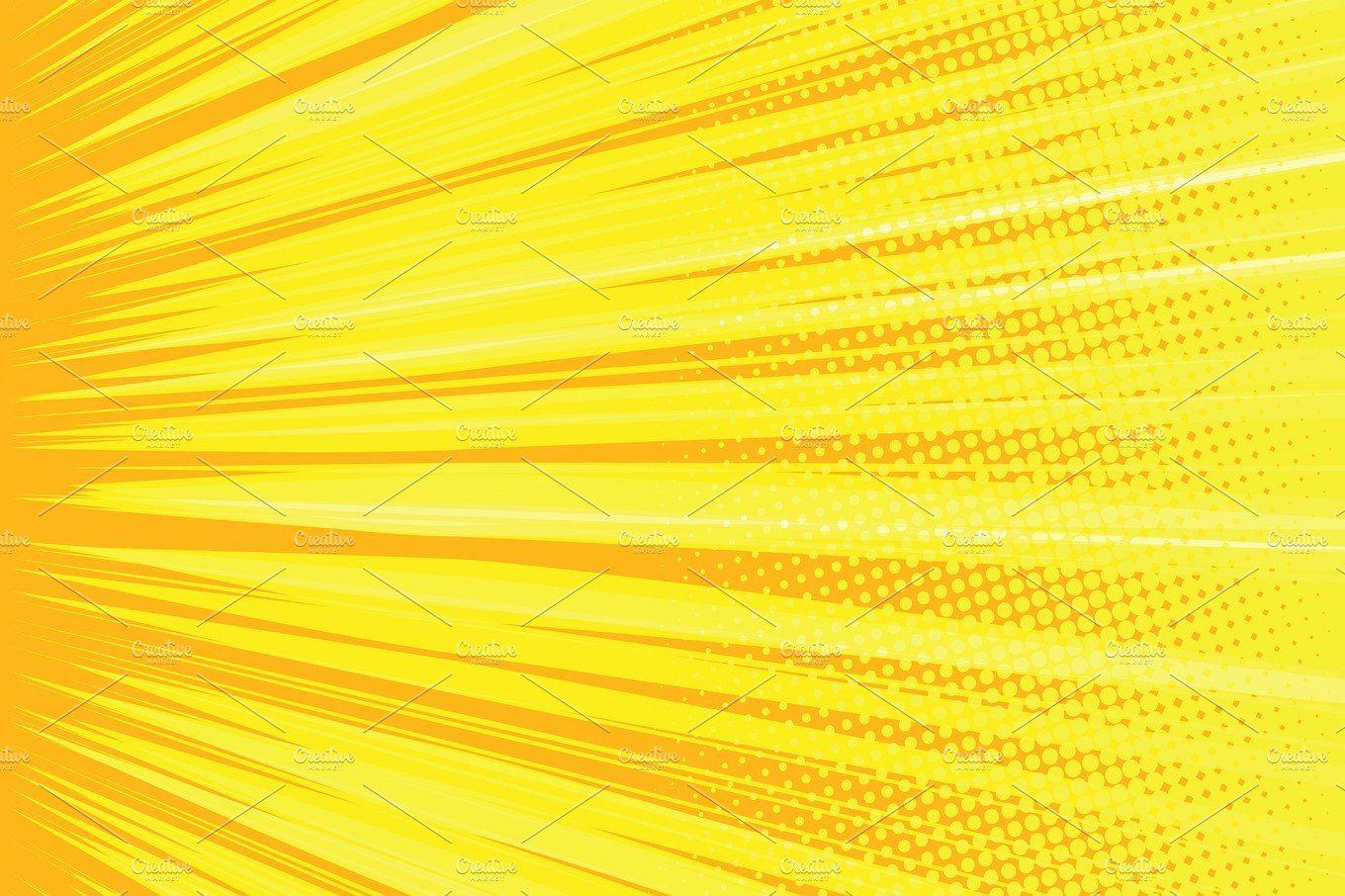 Orange rays pop art comic background Textures Creative Market