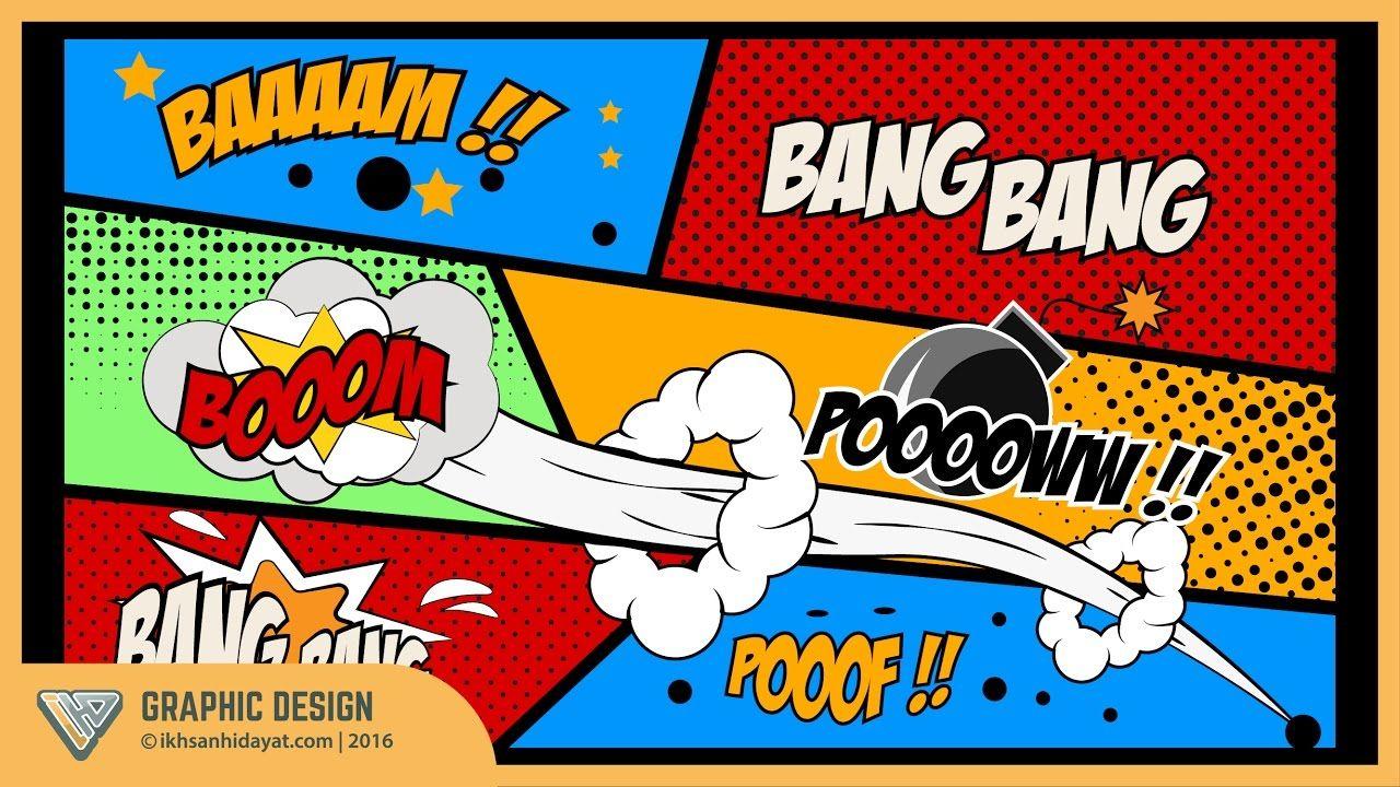Graphic Design. How To Create Bang Bang Comic Background