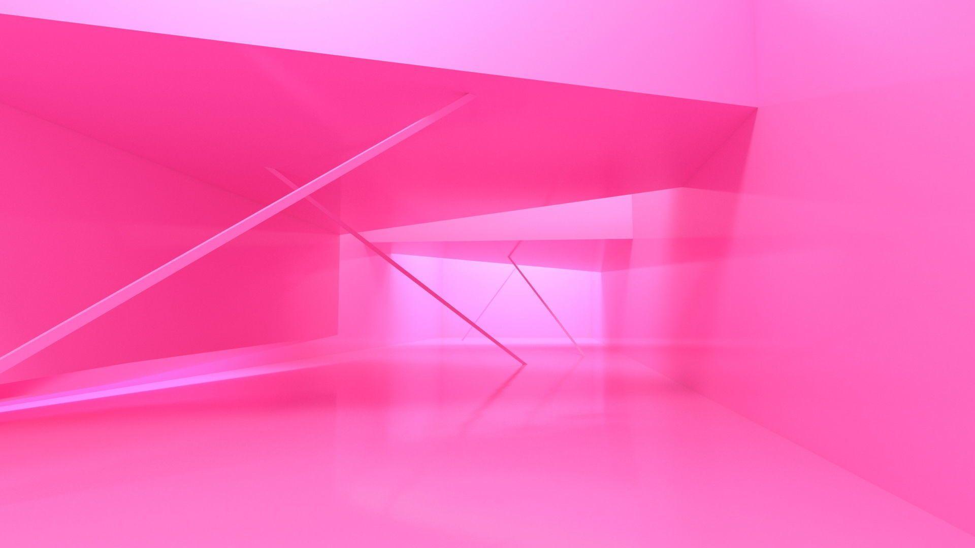 3D model Pink Room and Pink Background background