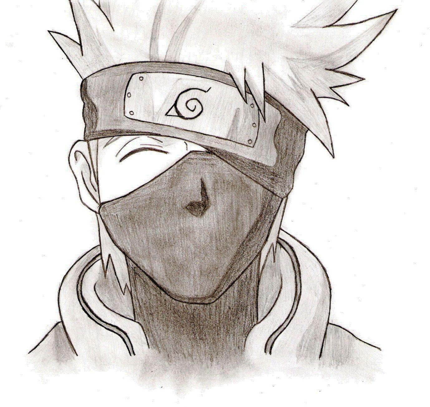 kakashi sharingan drawing easy