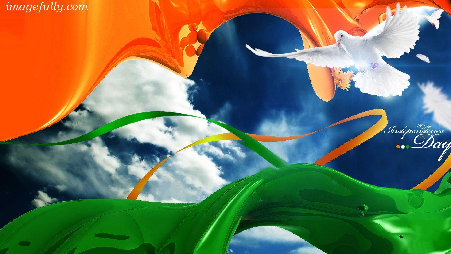 Beautiful Indian Flag Color Picture On Happy Independence