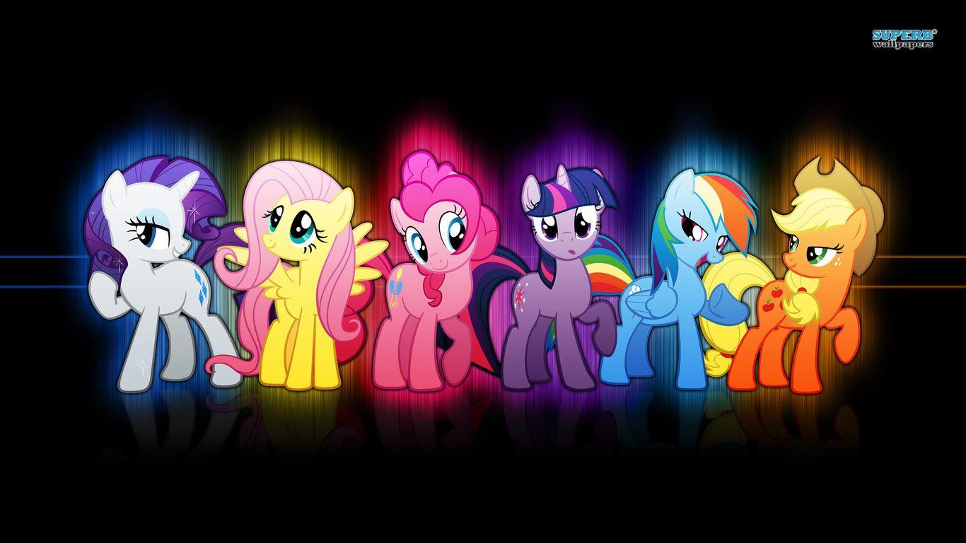 FANMADE Main six neon. My Little Pony