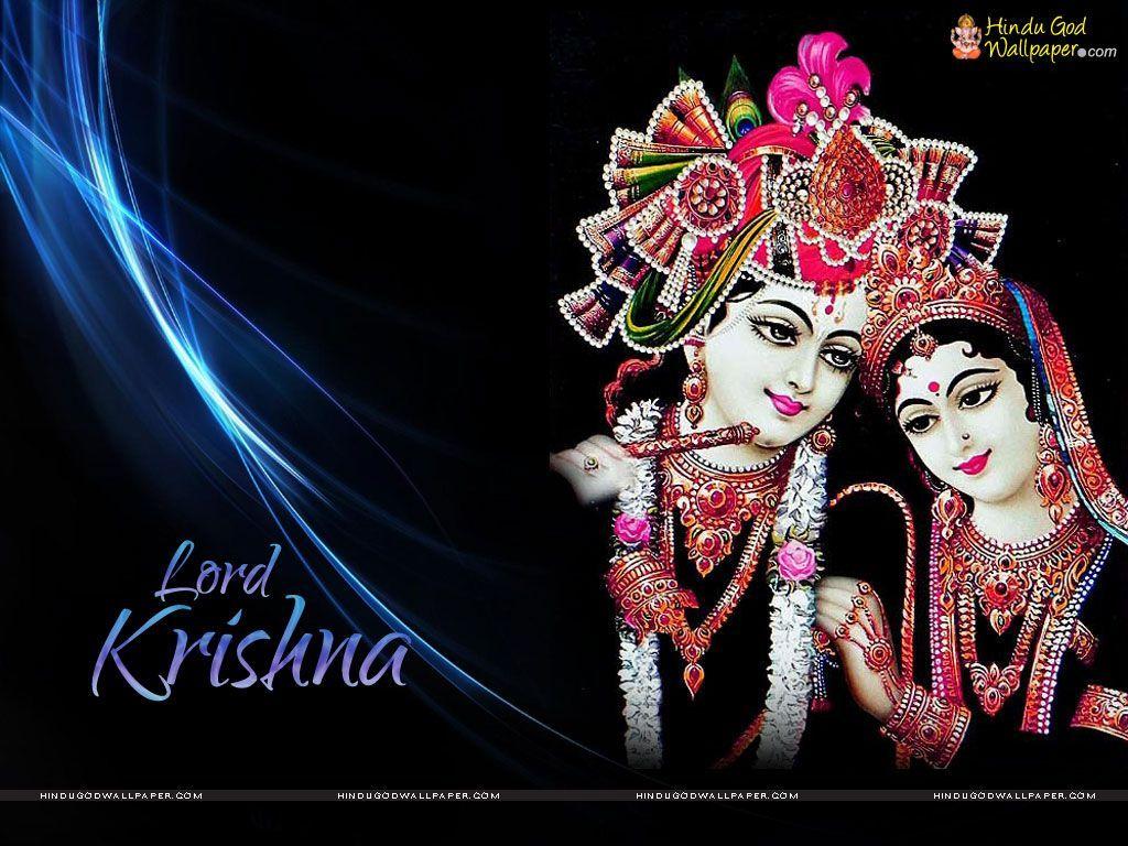 Lord Krishna Wallpaper with Black Background. Lord Krishna