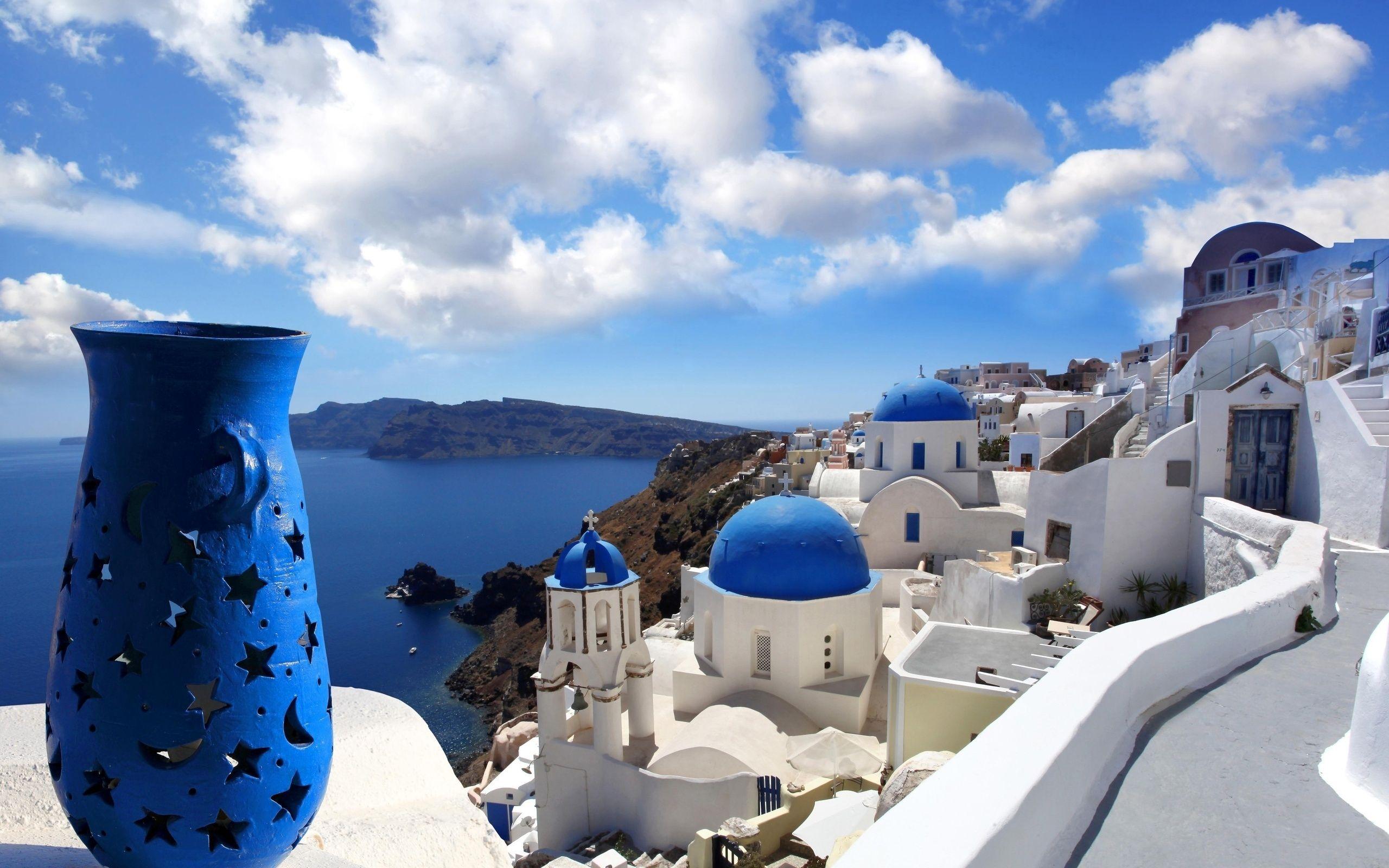 Santorini Greece wallpaper. nature and landscape