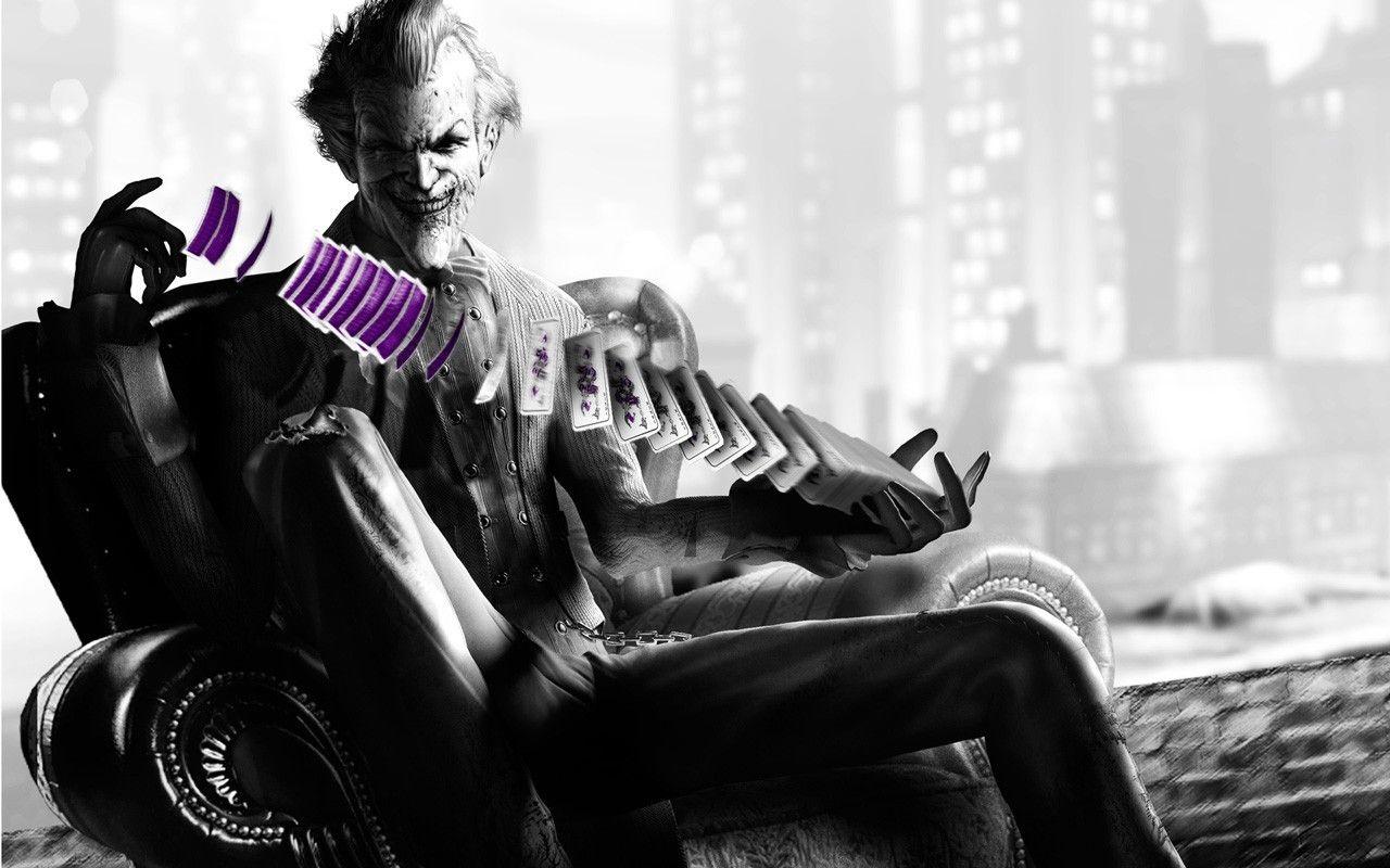 Batman the joker arkham asylum city wallpaper