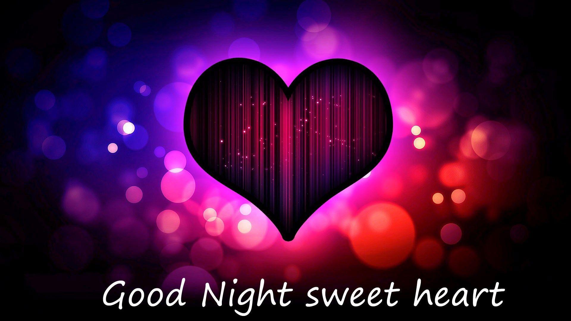 good night heart background HD wallpaper