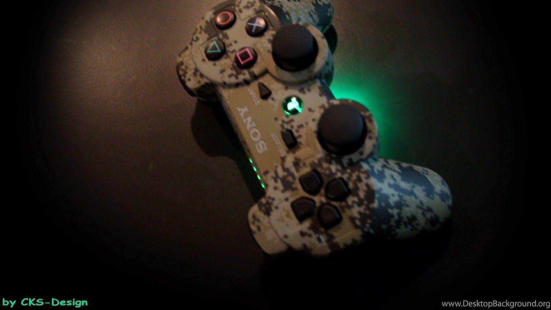 Custom PS3 Controller light Toxic Camouflage By CKS Design FULL