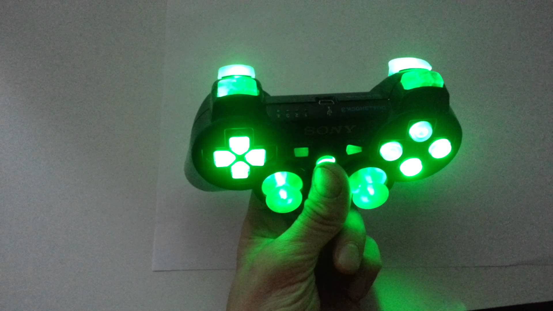 Clear ps3 green lights Modded controller