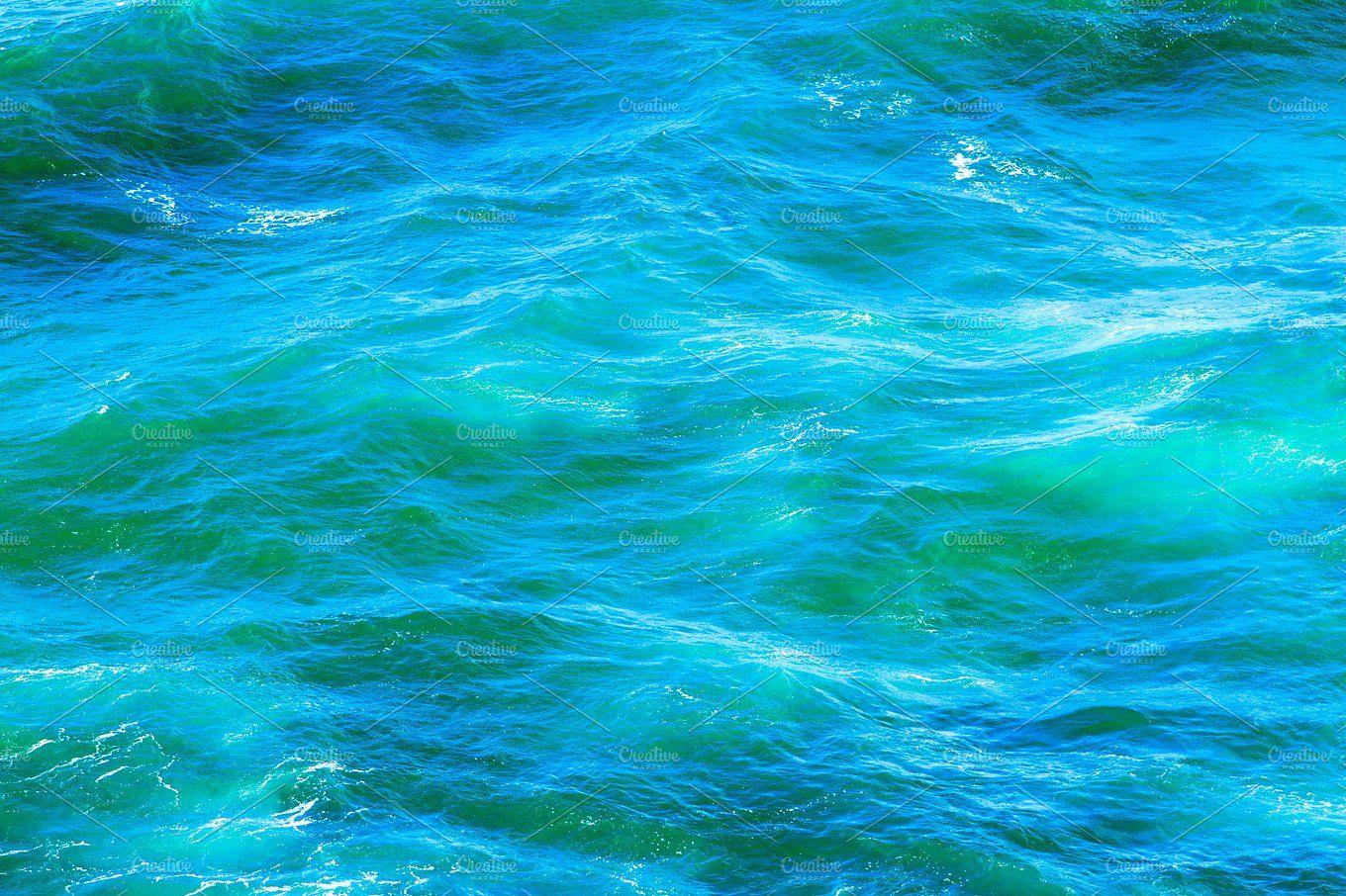 Turquoise Blue Sea Background Abstract Photo Creative Market