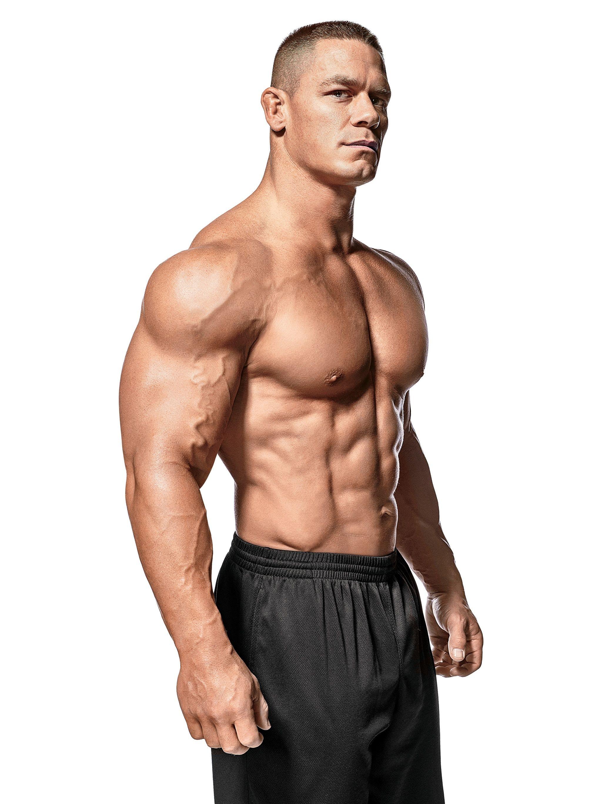 Picture Men John Cena Bodybuilding White background 2048x2732