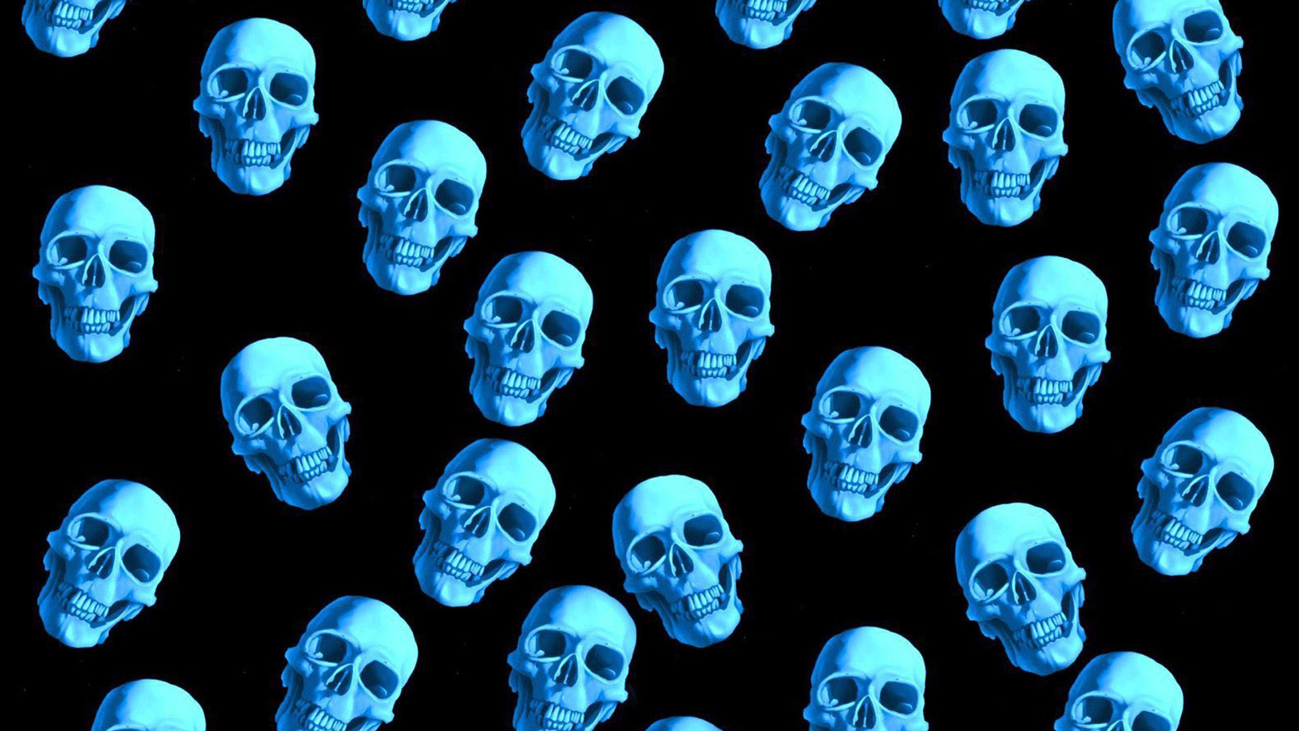 undefined Blue Skull Background Wallpaper Adorable. HD Wallpaper