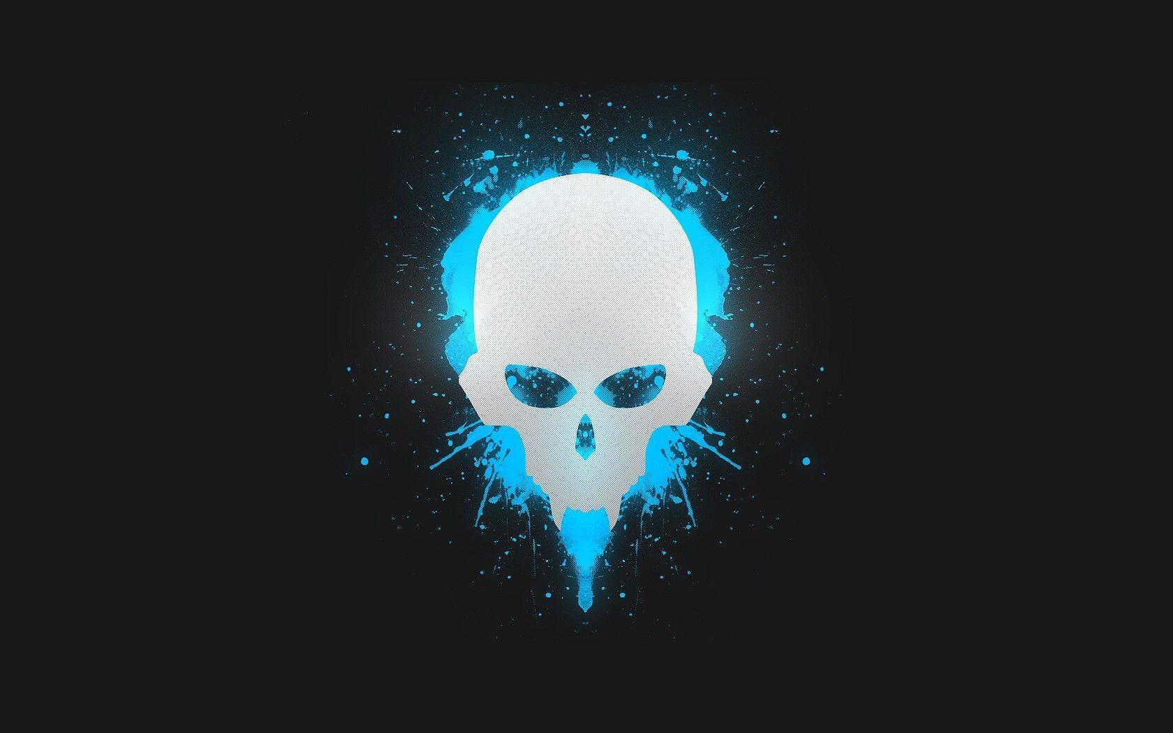 Blue Skull Background Group 1680x1050