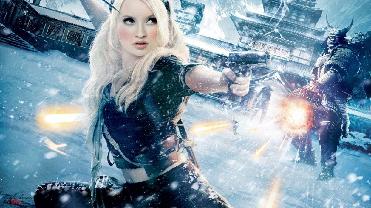 Women models Emily Browning Sucker Punch wallpaperx1080