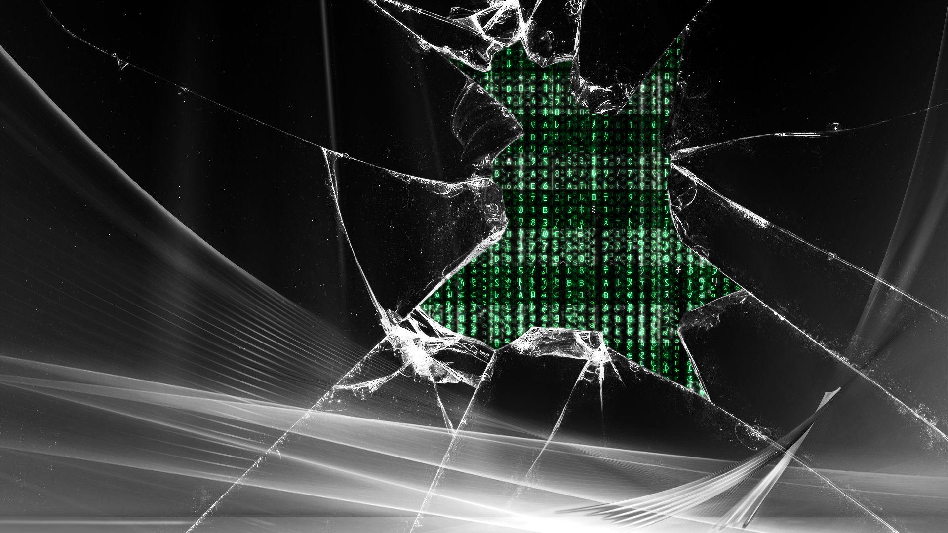 Broken Glass Binary. Download HD Wallpaper