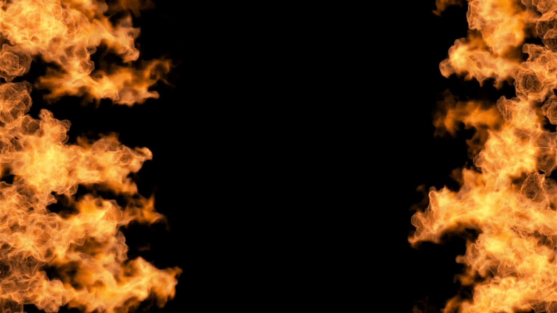 fire frame, igniting flame background isolated on black background
