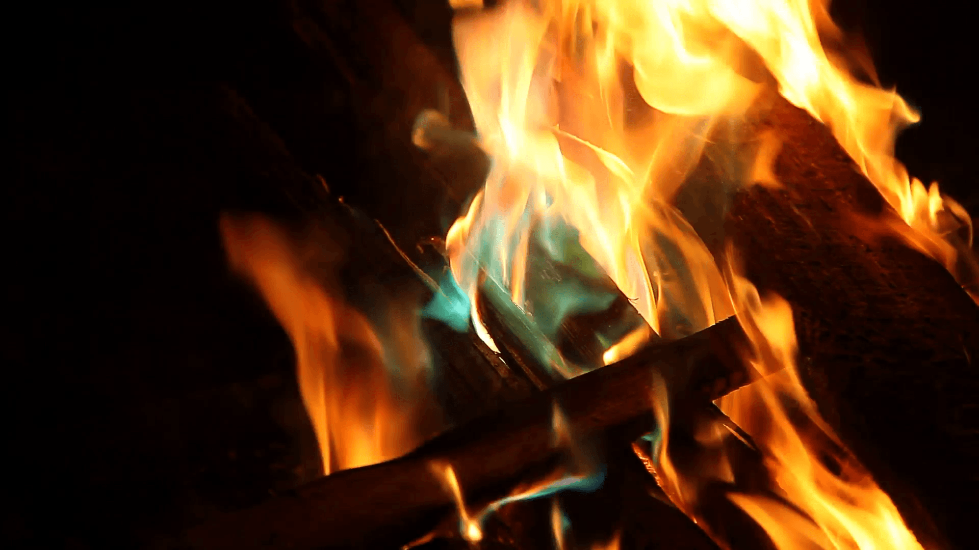 blur night fire flame orange background Stock Video Footage