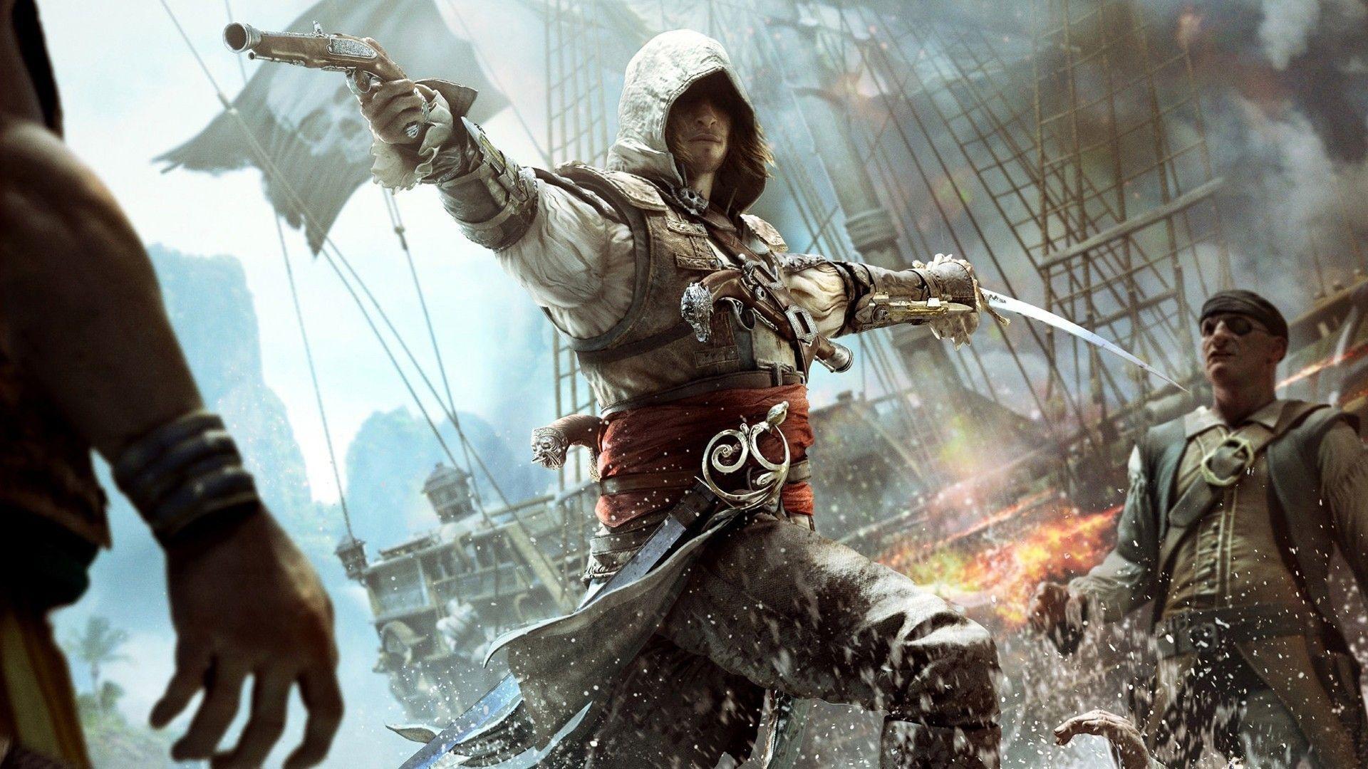 video games pistols Assassins Creed assassins pirates Ubisoft