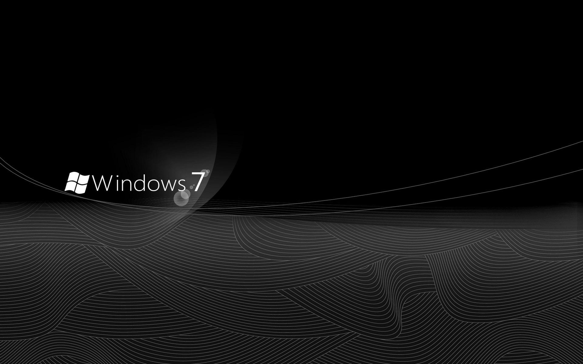 Black Windows 7 Background 2706