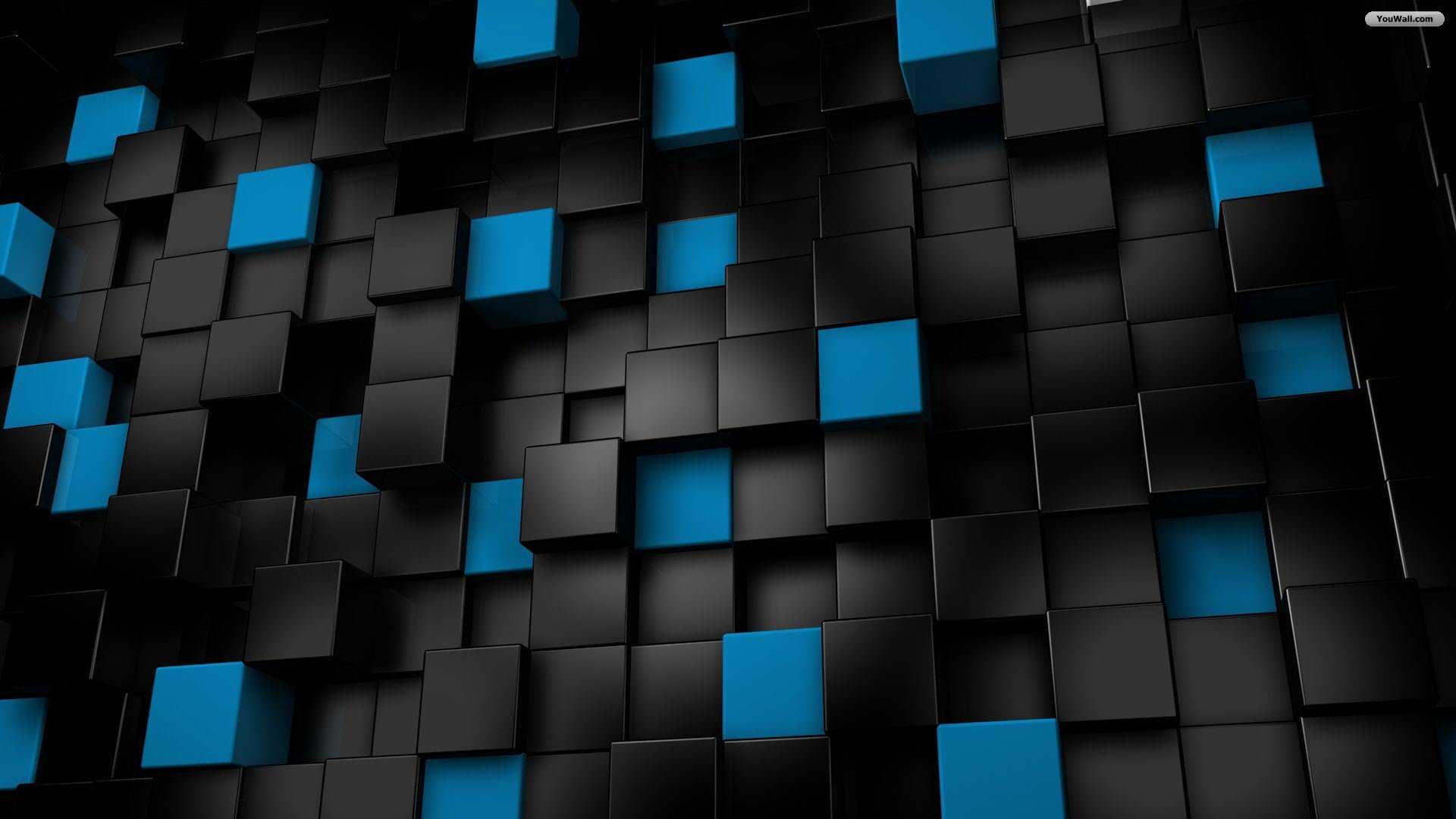 Black And Blue Cubes Wallpaper Full HD High Resolution Of Mobile