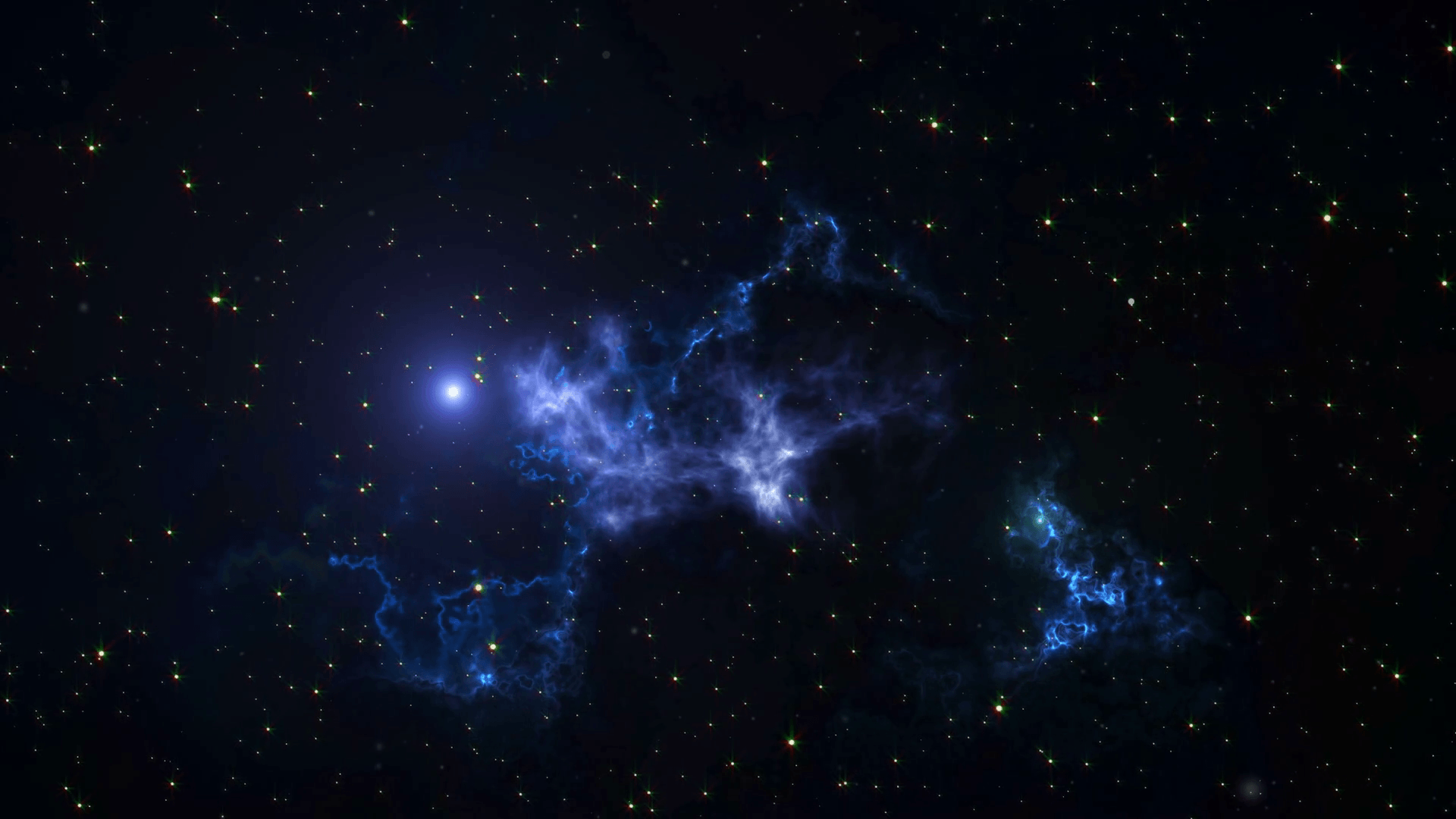 Space animation background with nebula, stars. The Milky Way