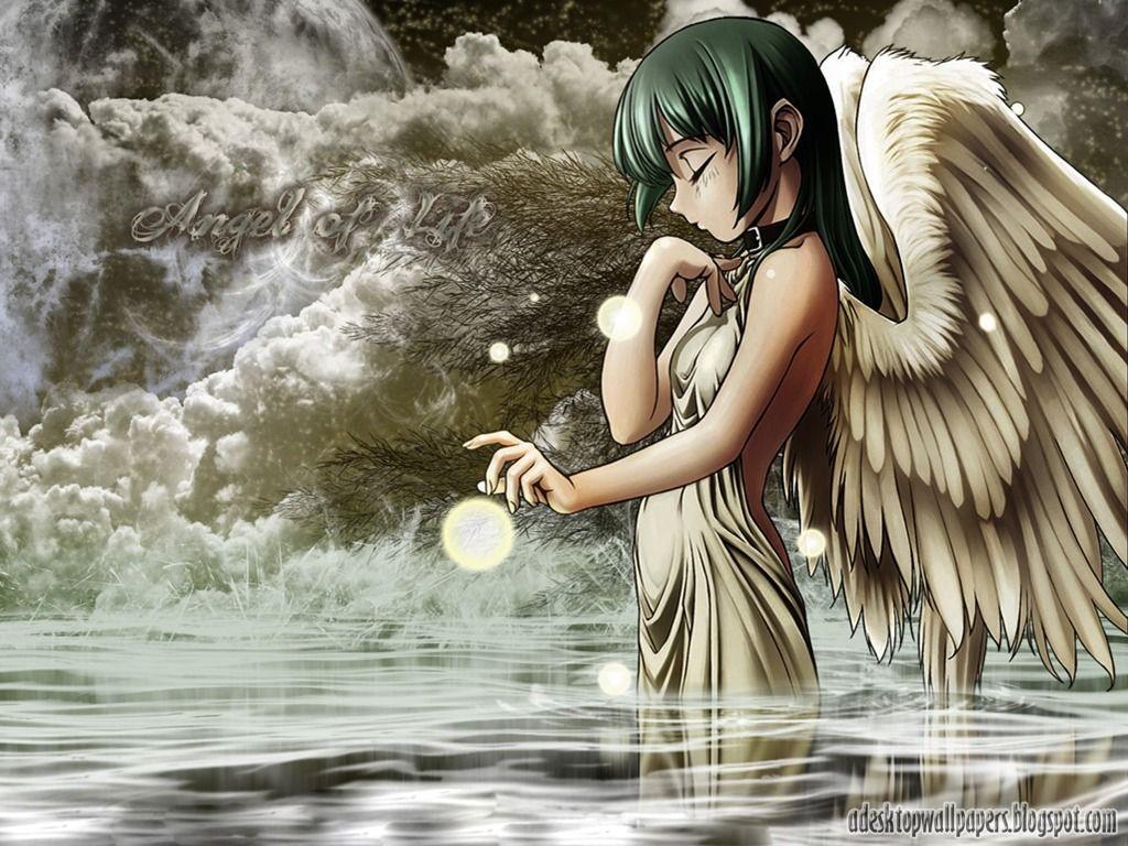 Angel of the Lake_ from Anime Desktop Wallpaper. Feathered Wings