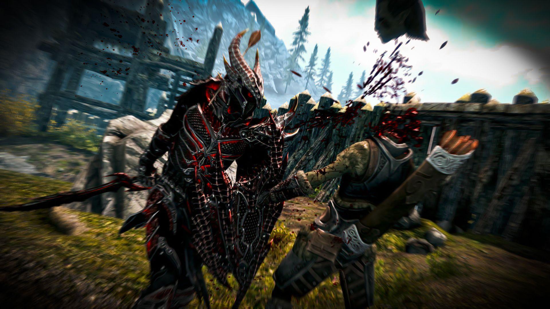 Vídeo Game The Elder Scrolls V: Skyrim Fantasia Papel de Parede
