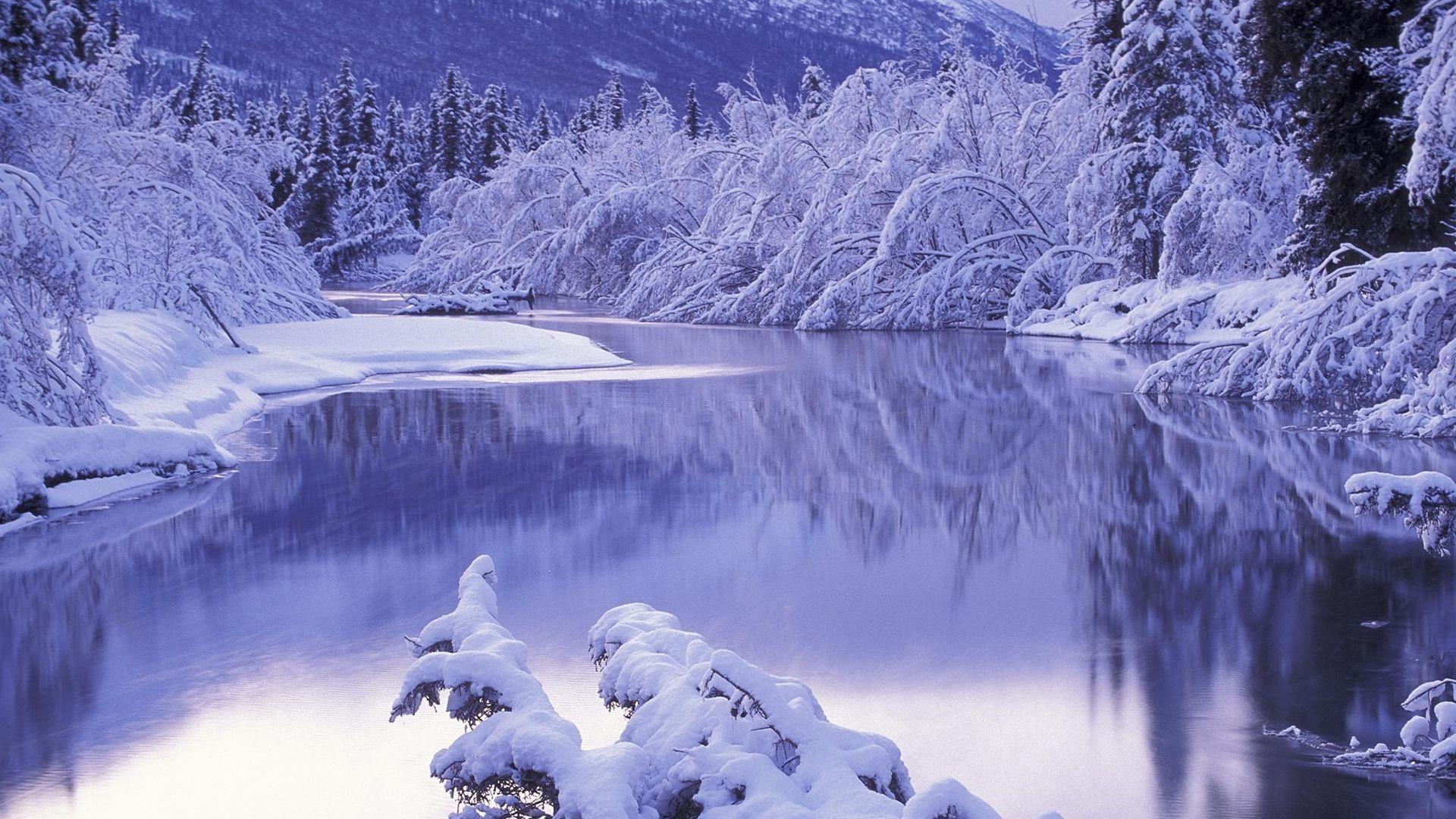 Download Wallpaper 1920x1080 snow, white, winter, nature, scenery