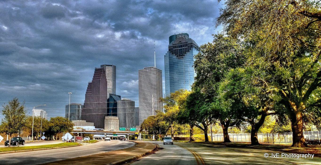 Houston architecture bridges cities City texas Night towers