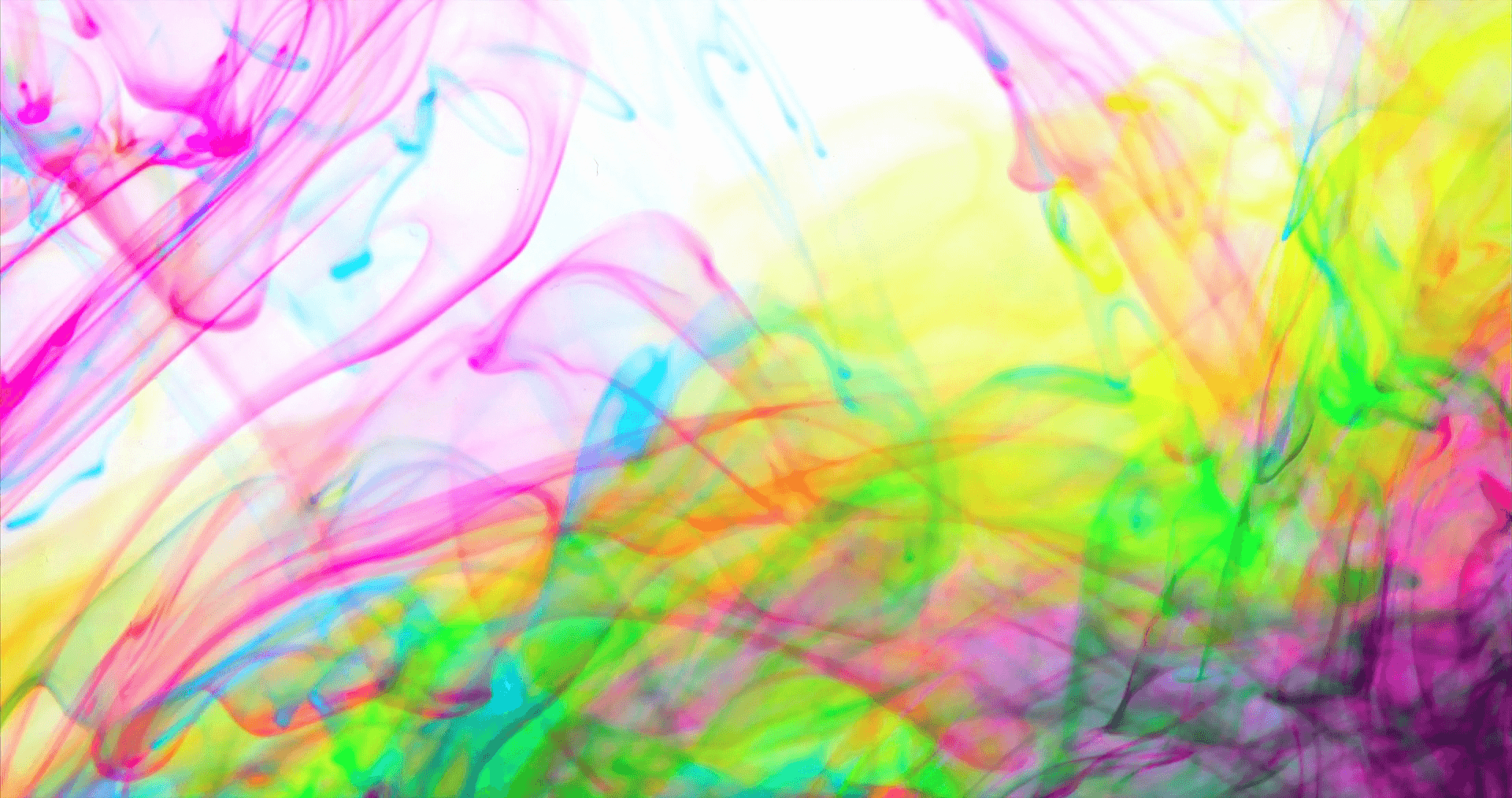 Neon colors mixing and swirling around. Fantastic abstract