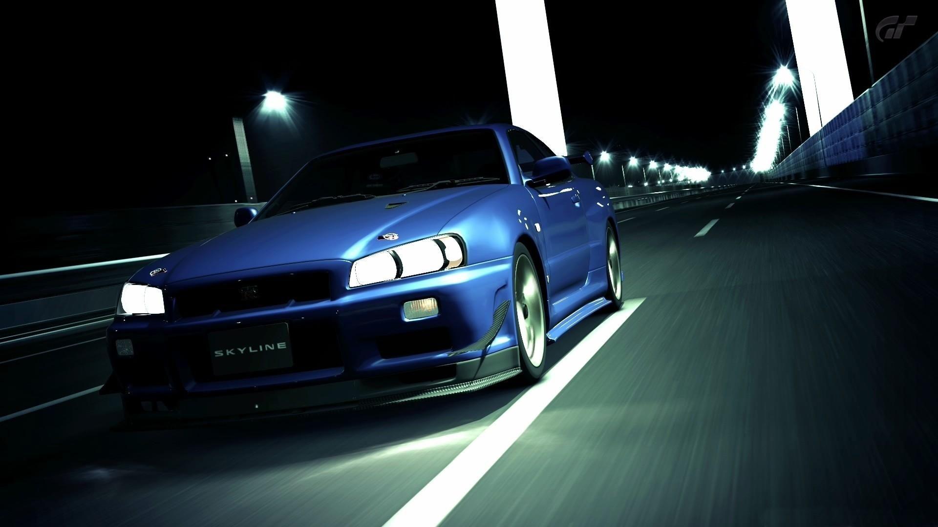 Nissan Skyline GTR r34 Night 4к