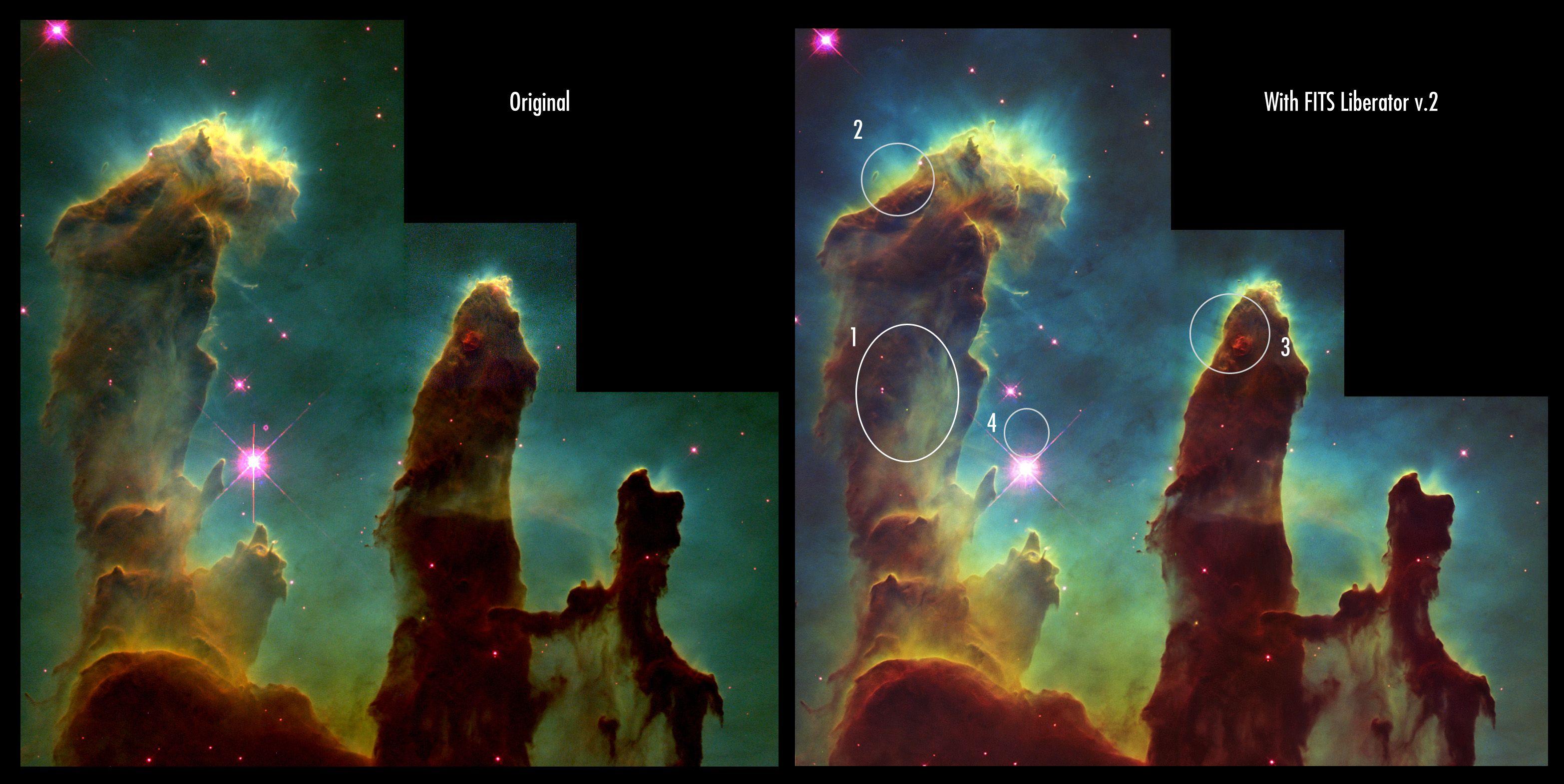3132x1572px Hubble Pillars of Creation Wallpaper