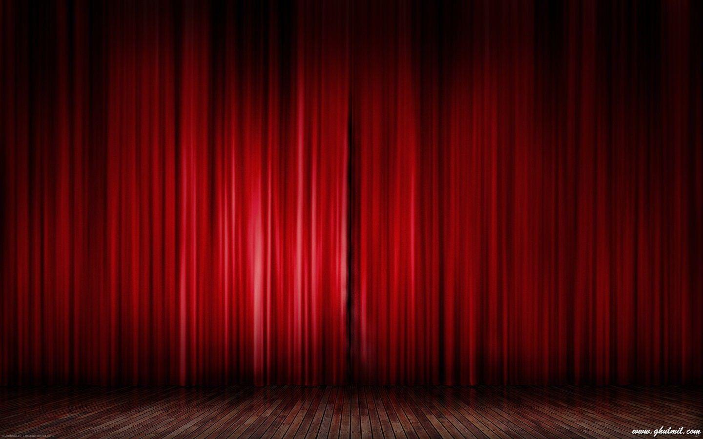 76650 Superb Beautiful Stage Red Curtain Desktop Wallpaper